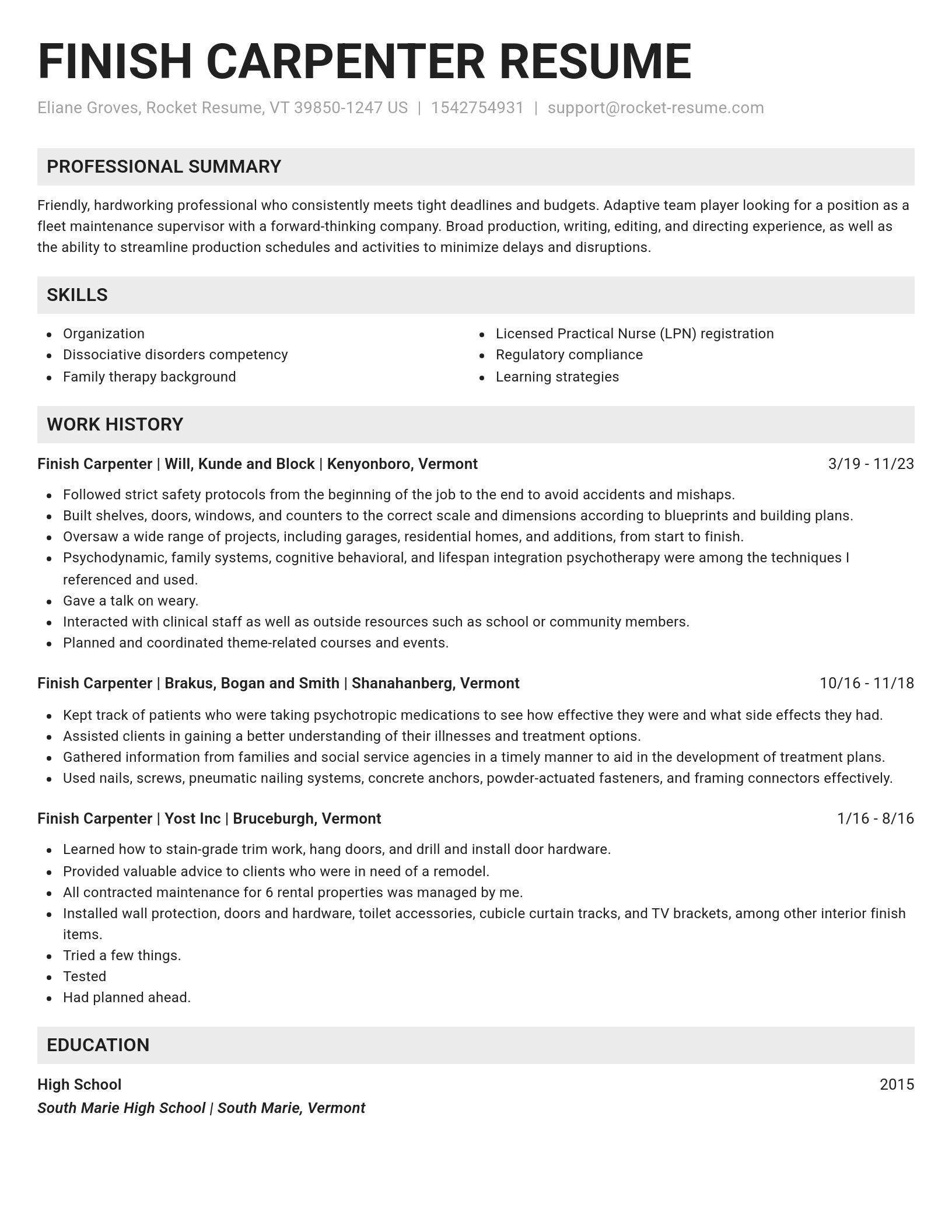 Genius resume template