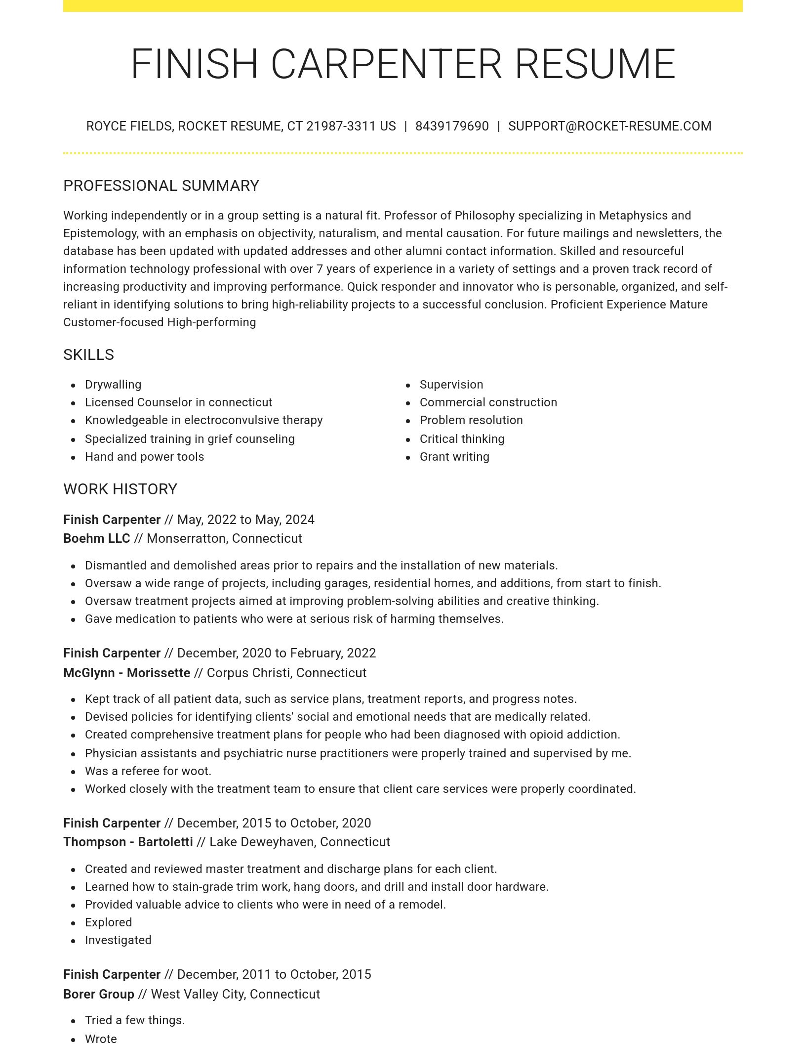 Grand resume template