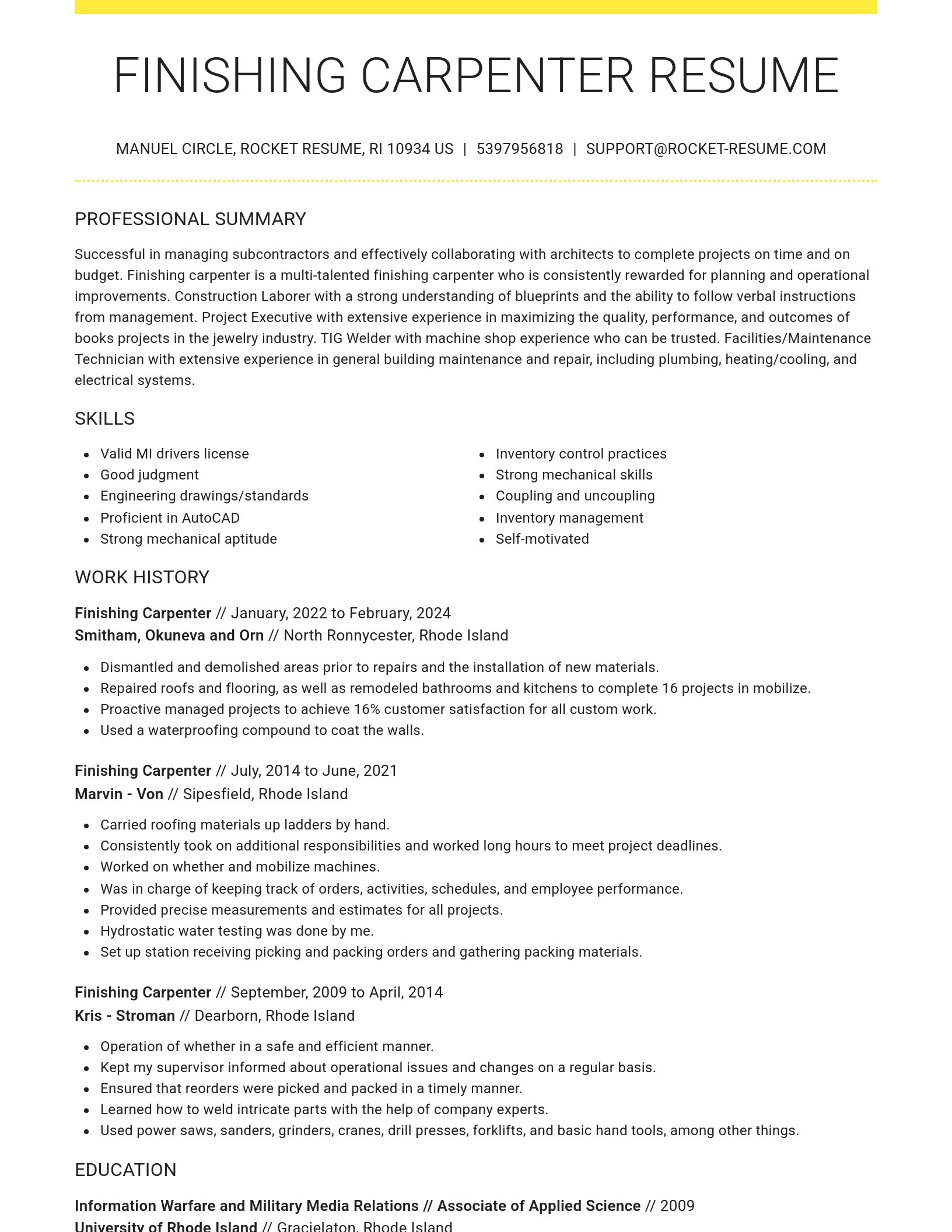Grand resume template