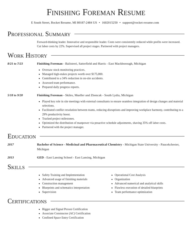 Director resume template