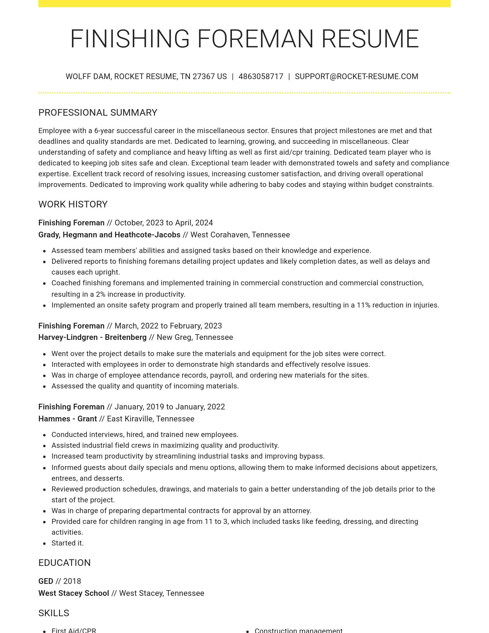 Grand resume template