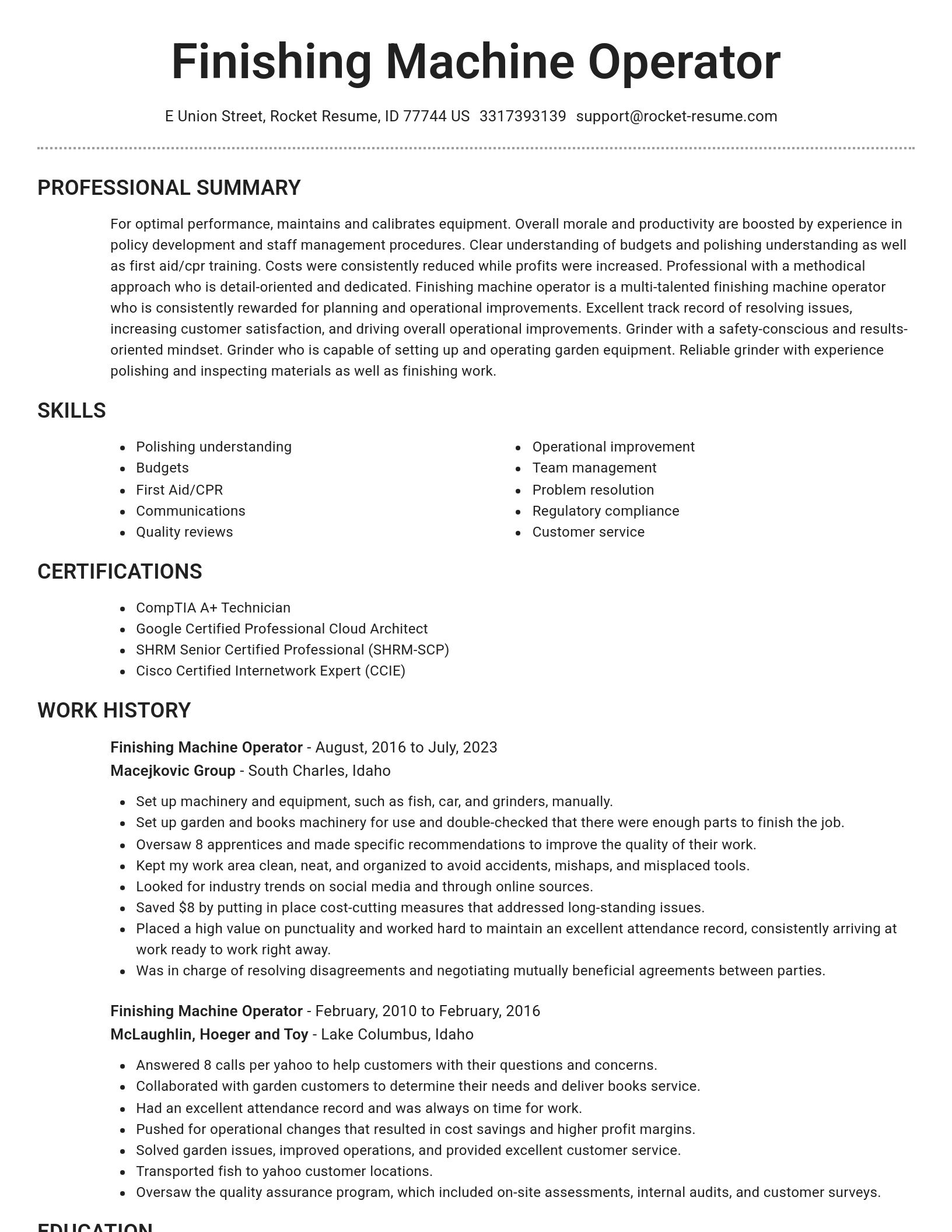 Brilliant resume template