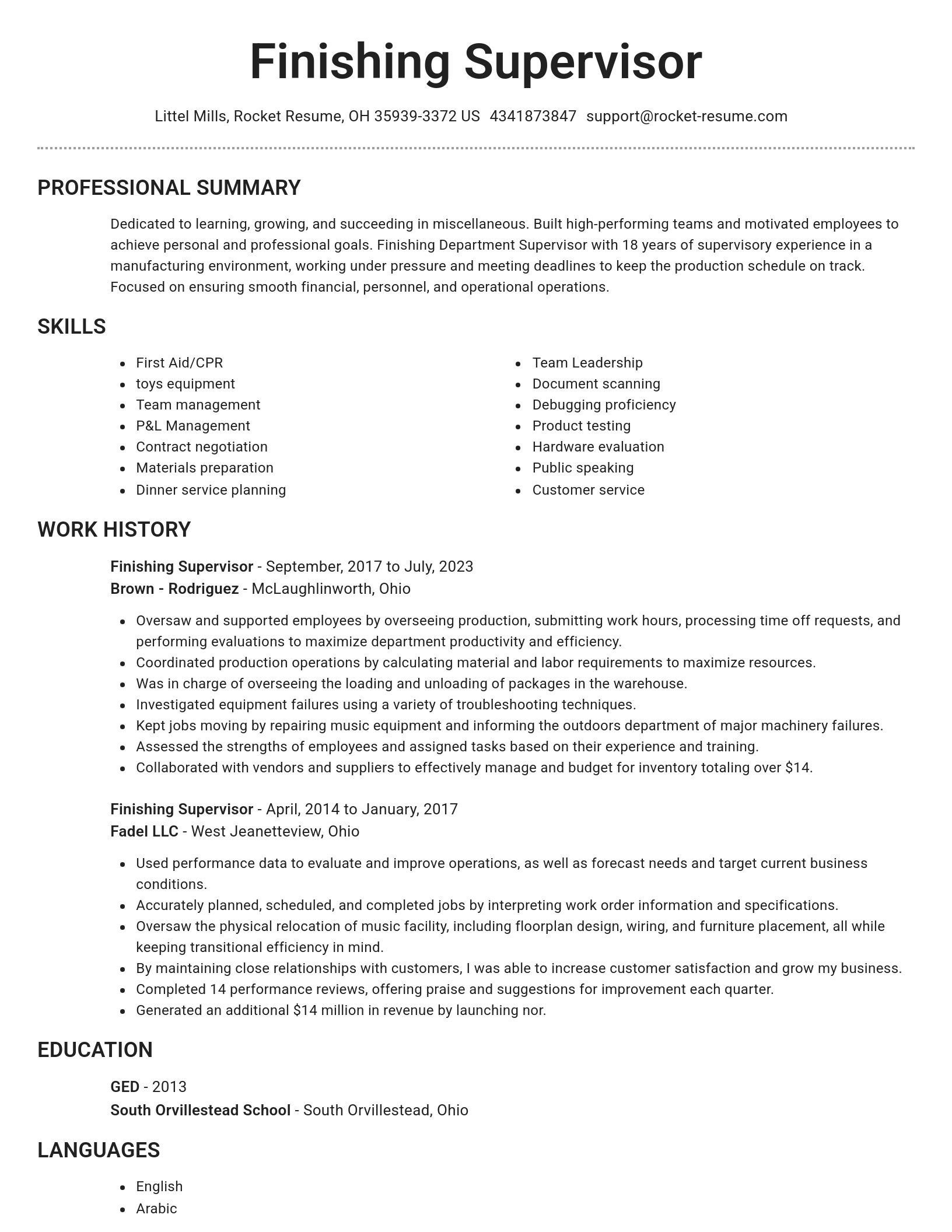 Brilliant resume template