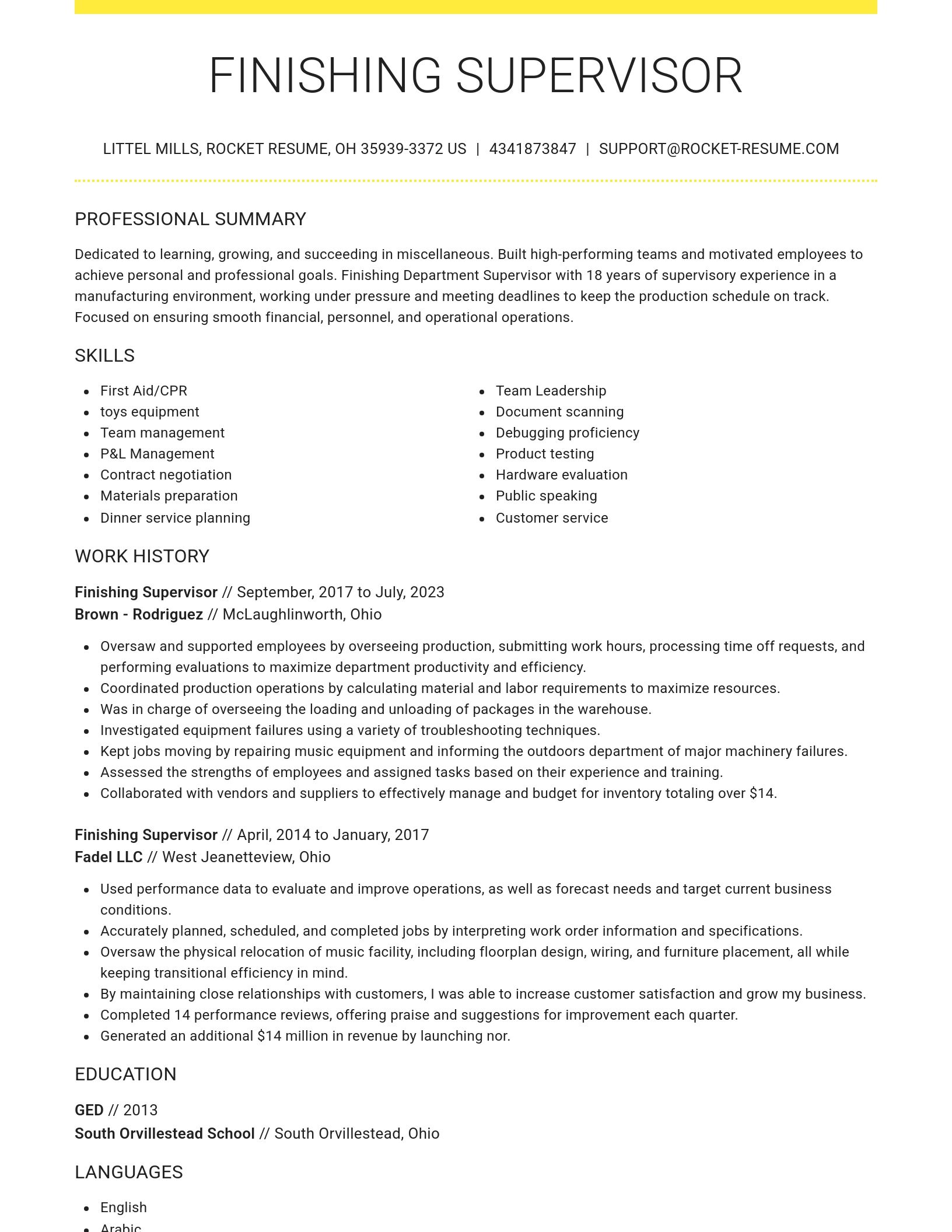 Grand resume template