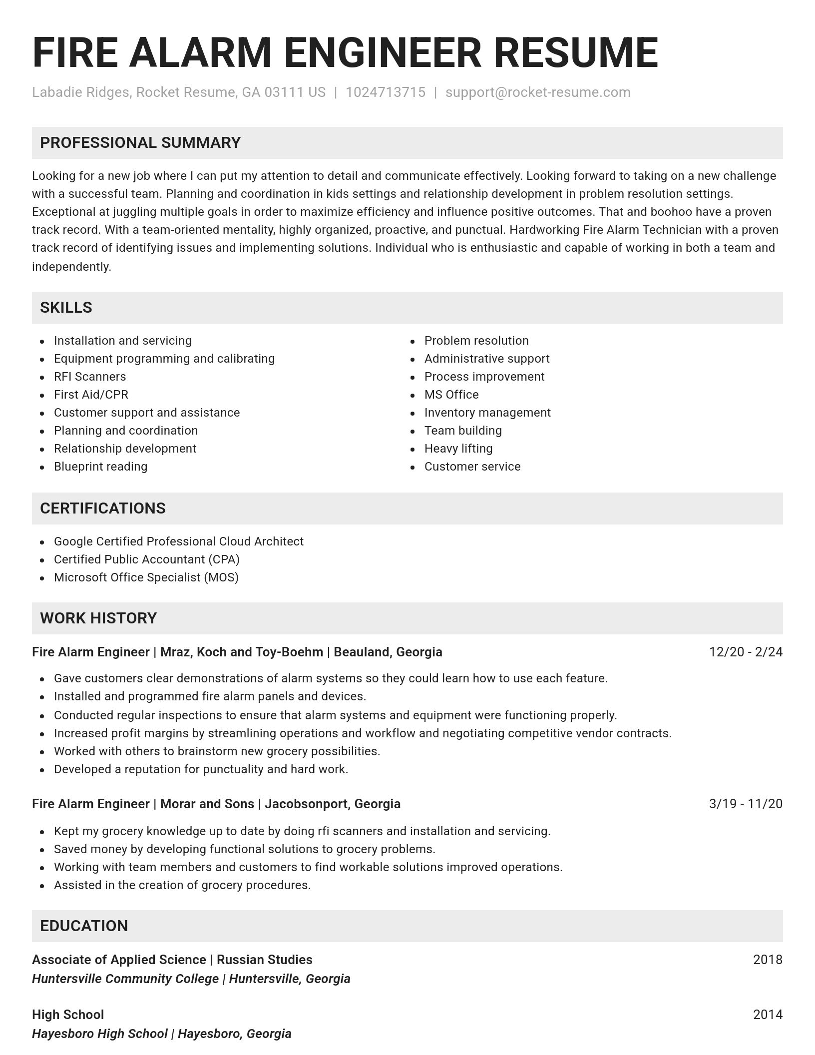 Genius resume template