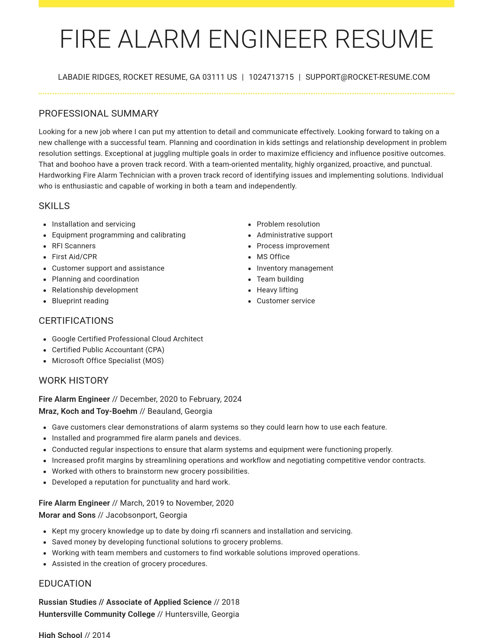 Grand resume template
