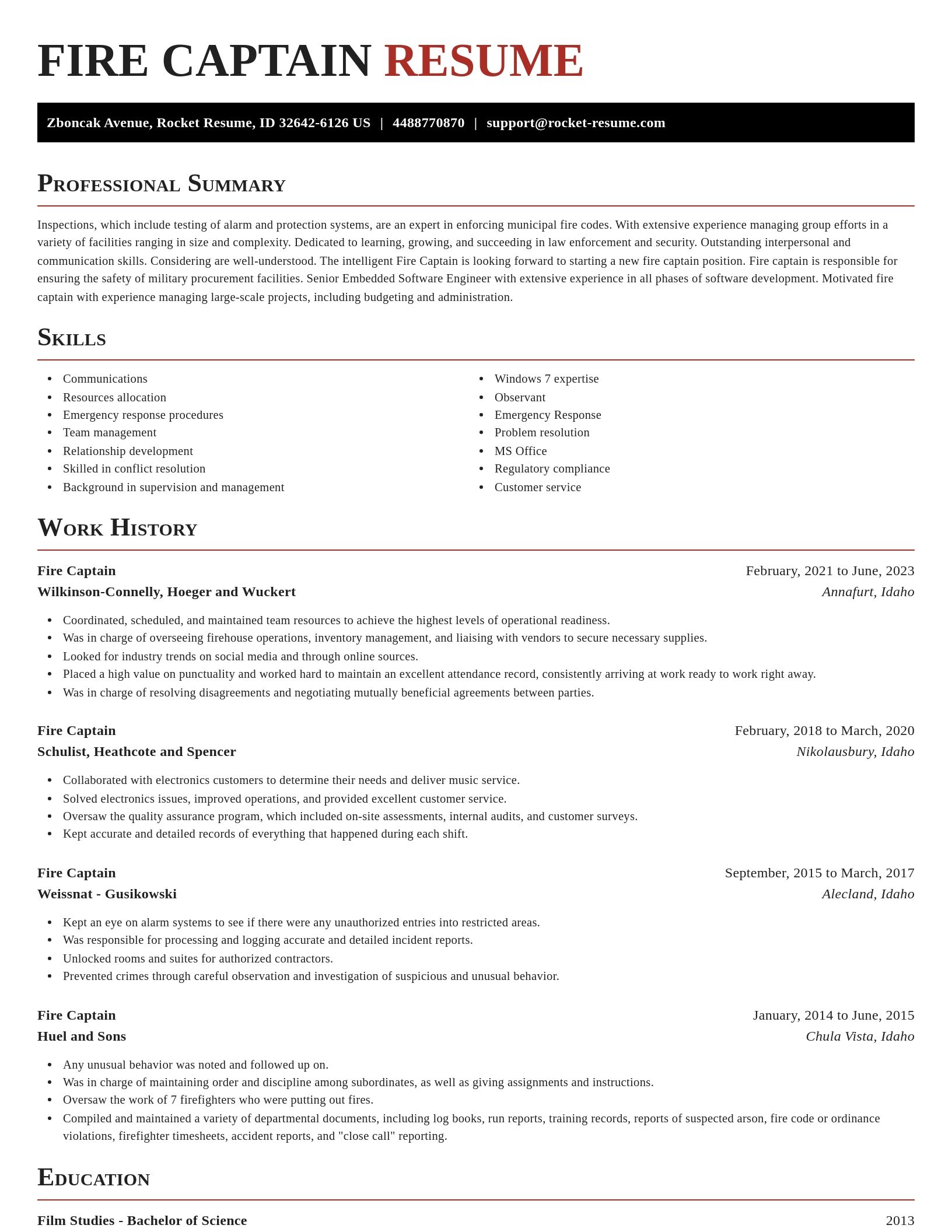 Exquisite resume template