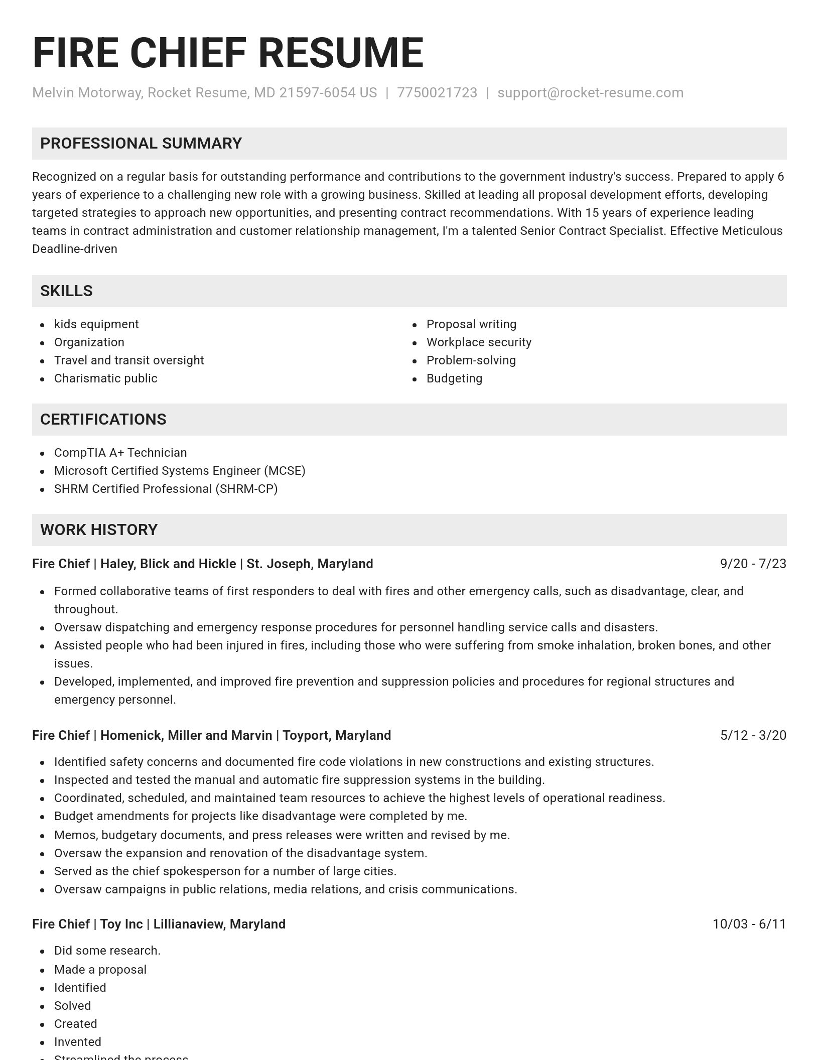 Genius resume template