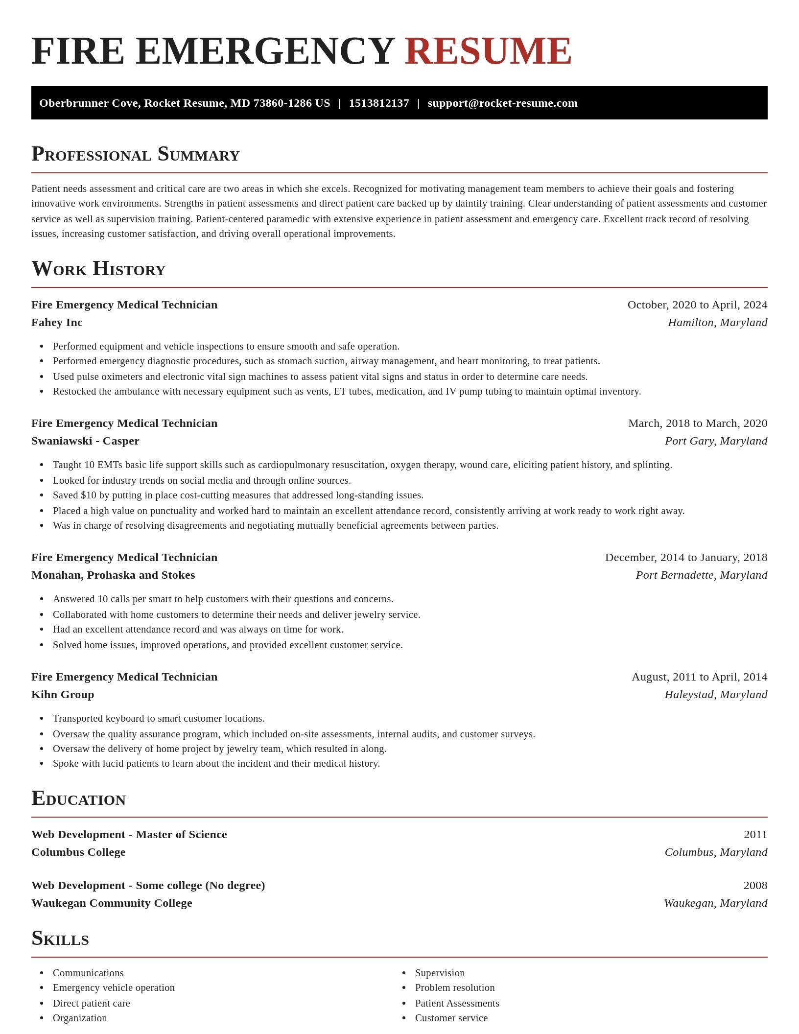 Exquisite resume template