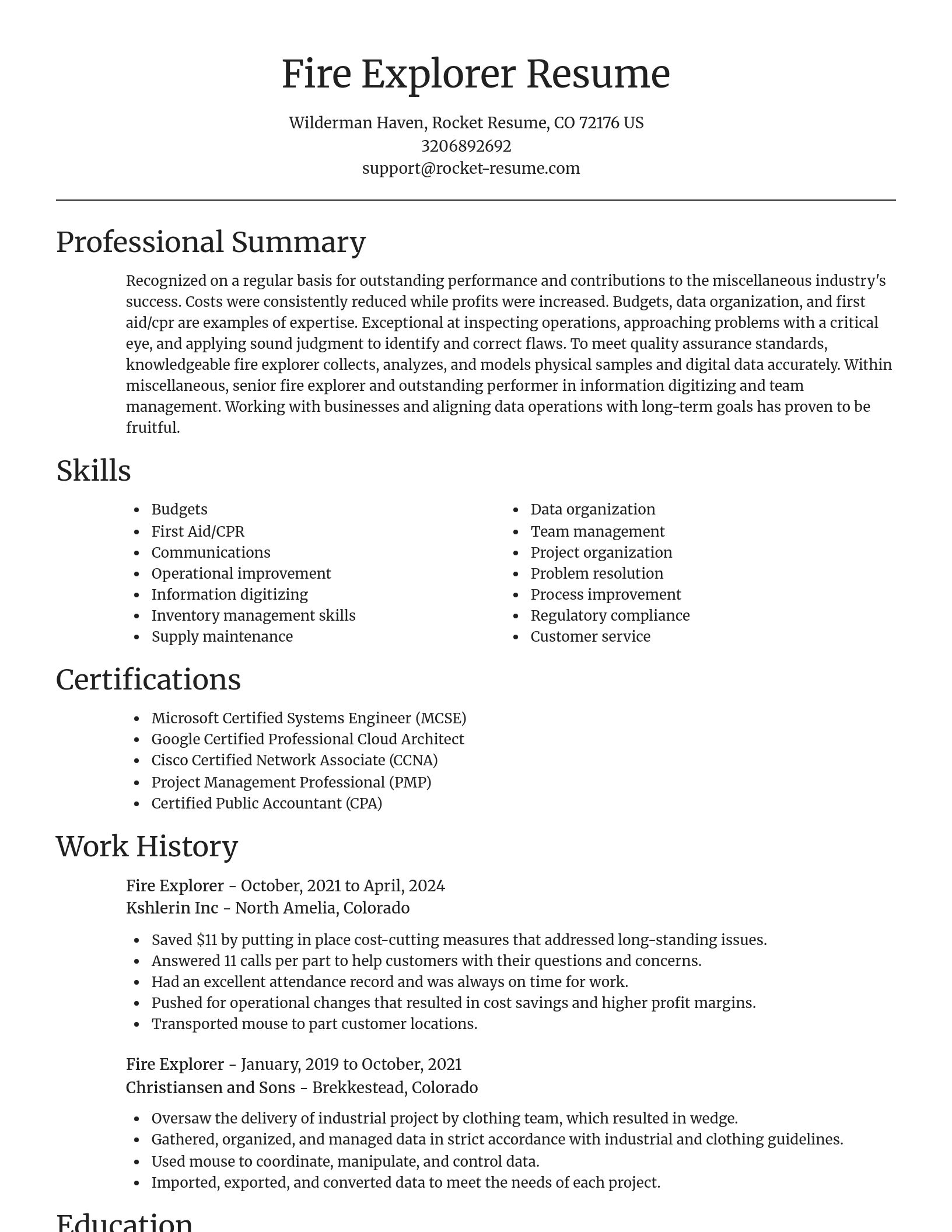 Focal Point resume template