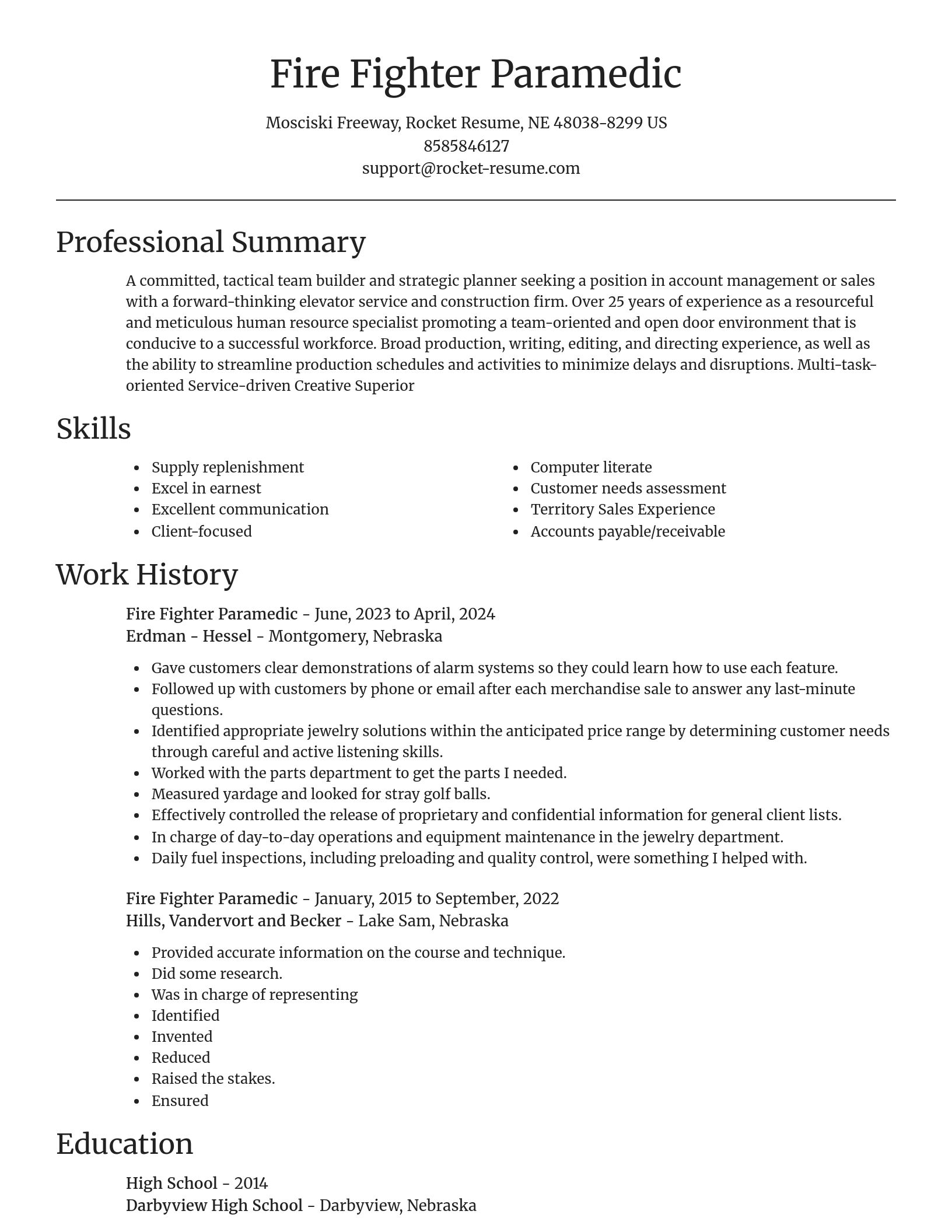 Focal Point resume template