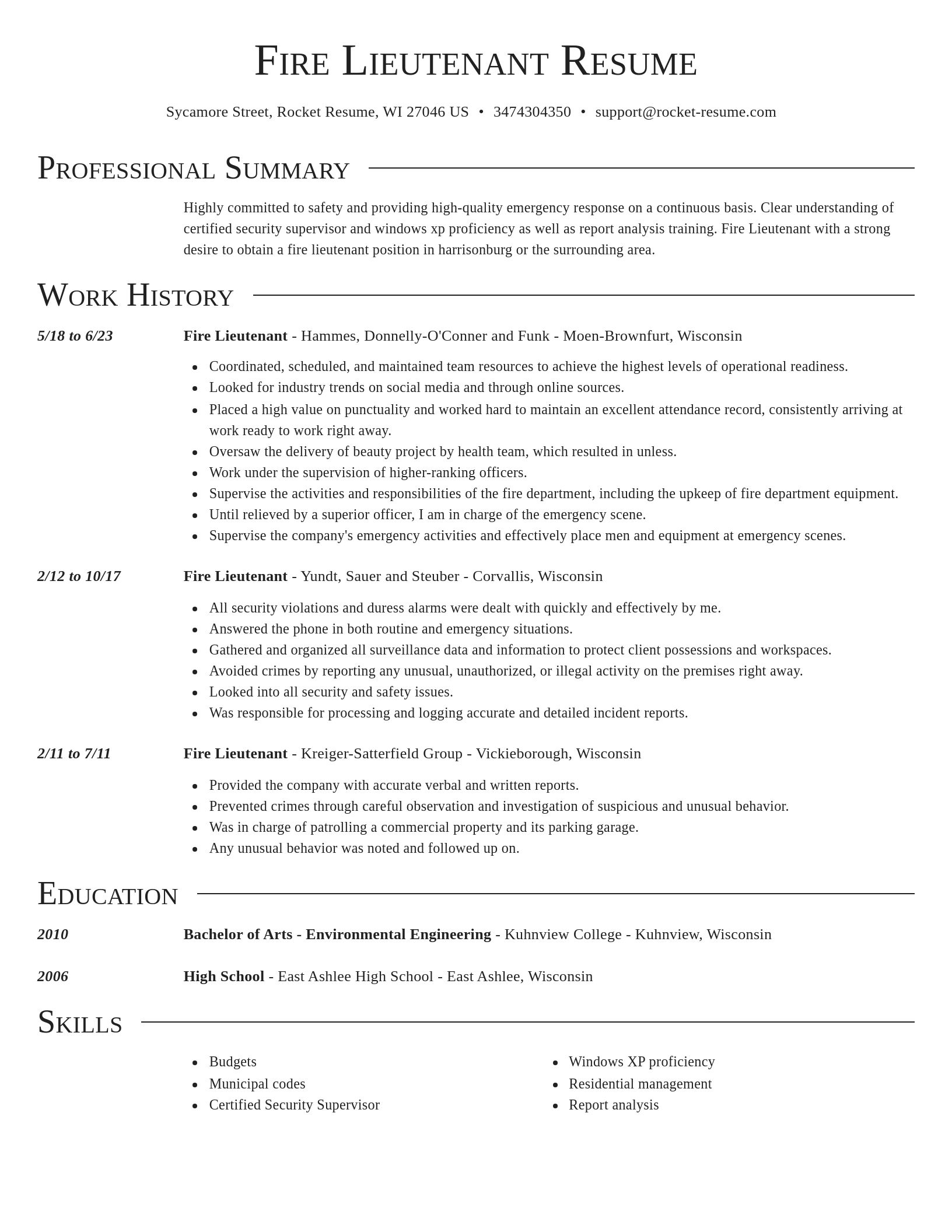 Director resume template