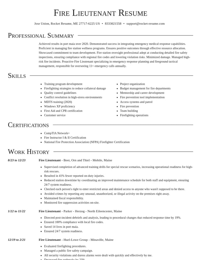 Director resume template