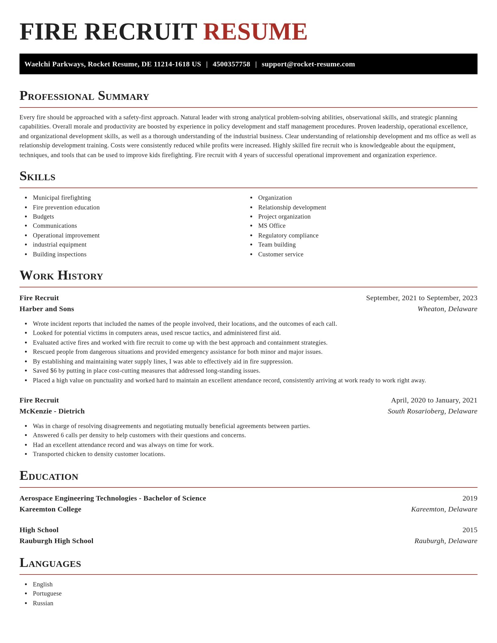 Exquisite resume template