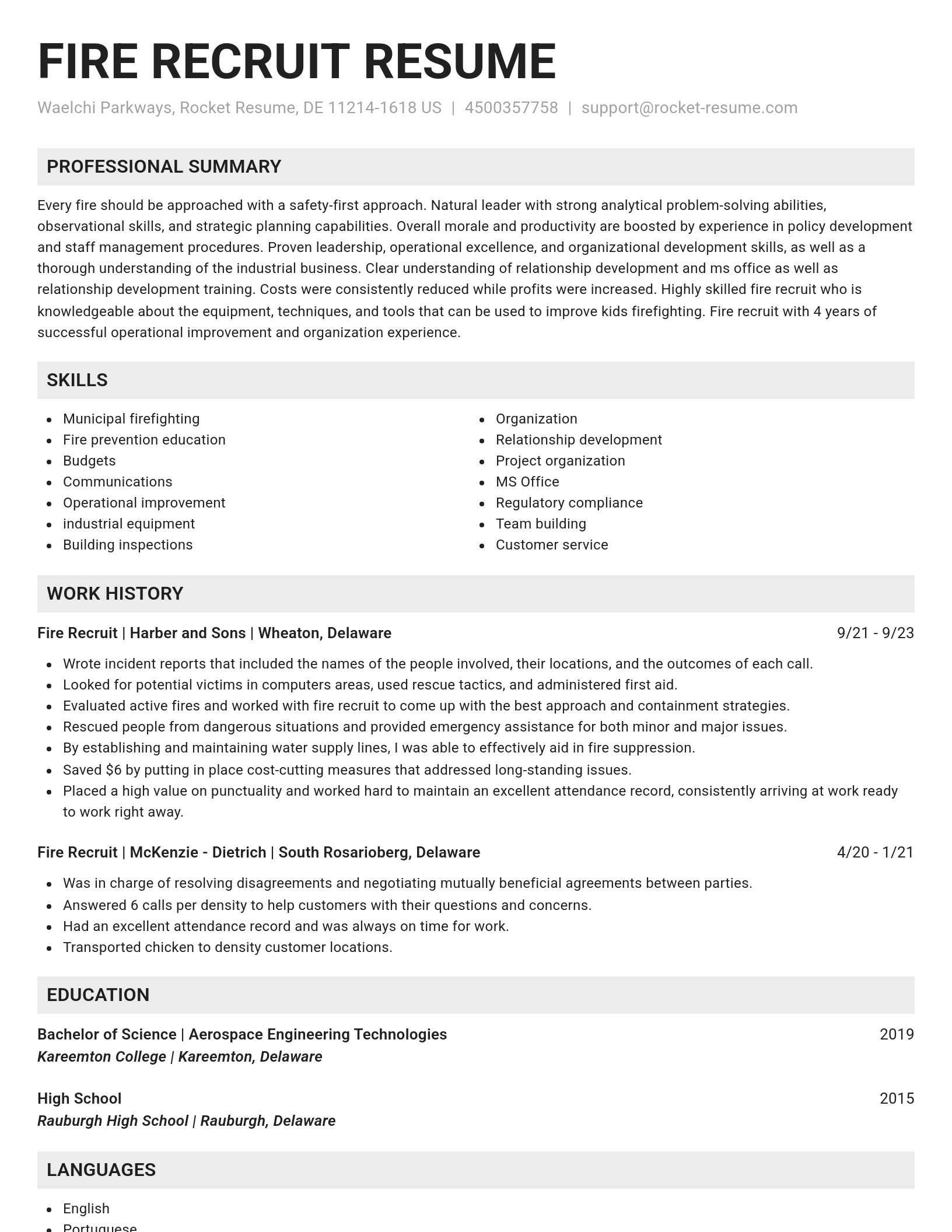 Genius resume template