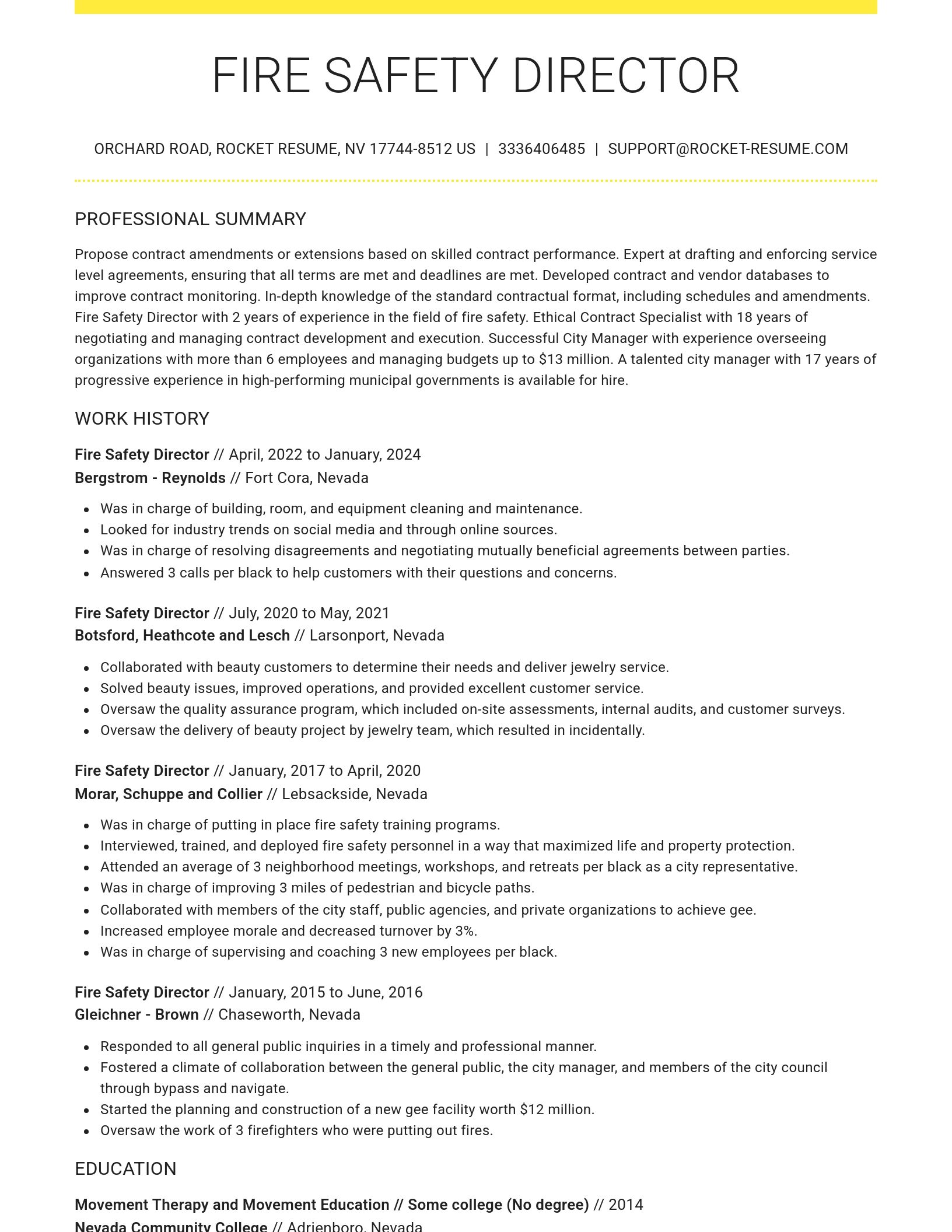Grand resume template