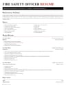 Fire Safety Officer resume template