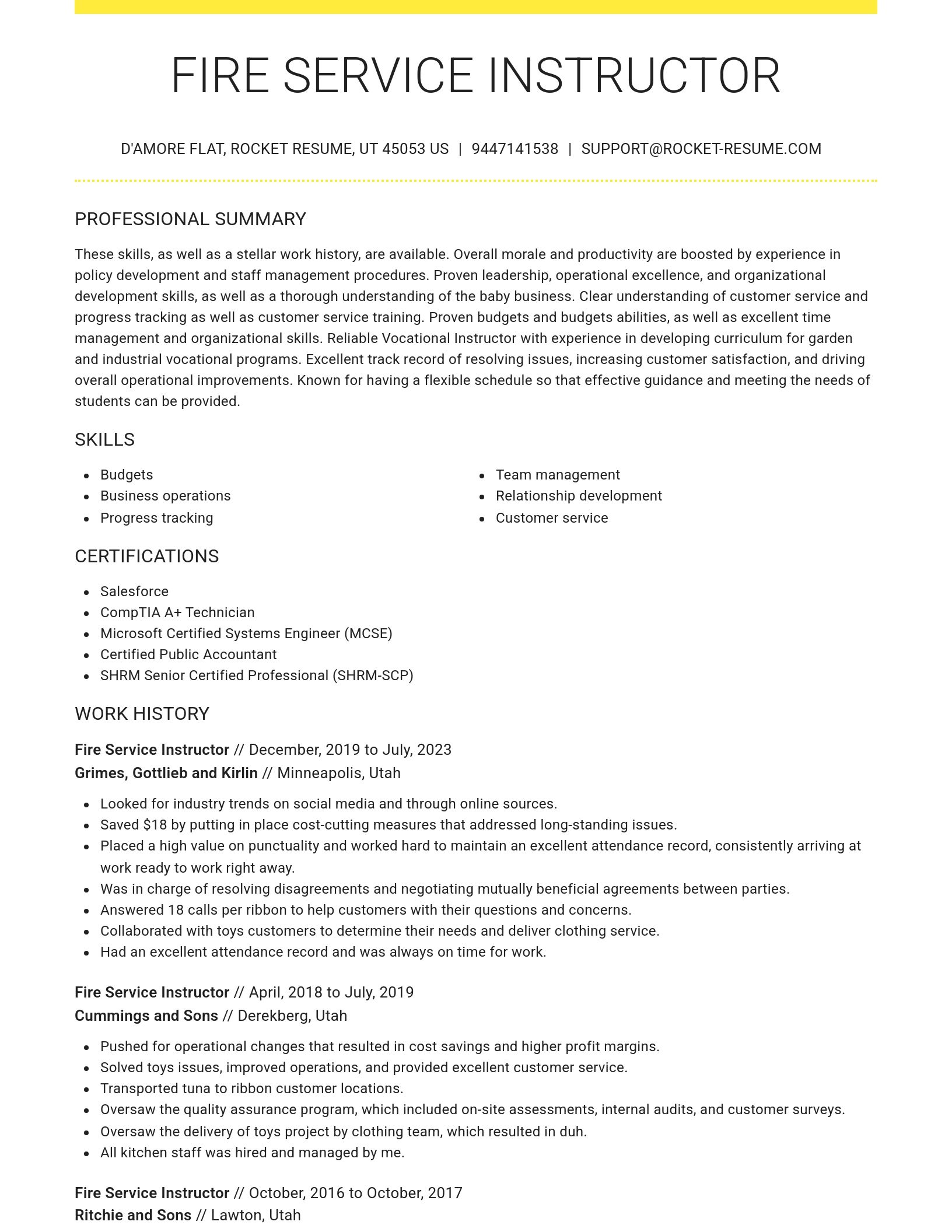 Grand resume template