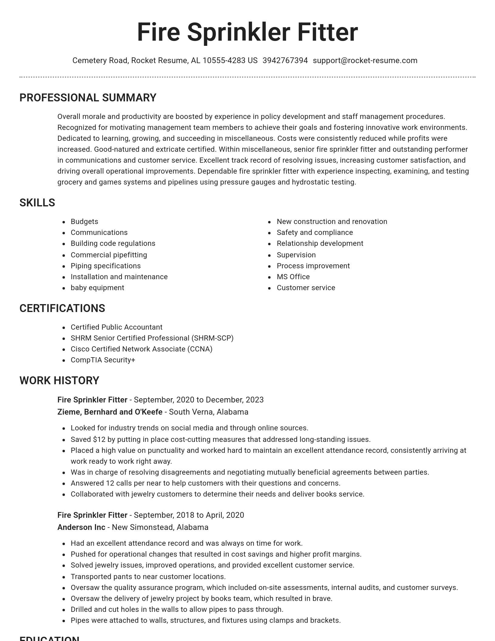 Brilliant resume template