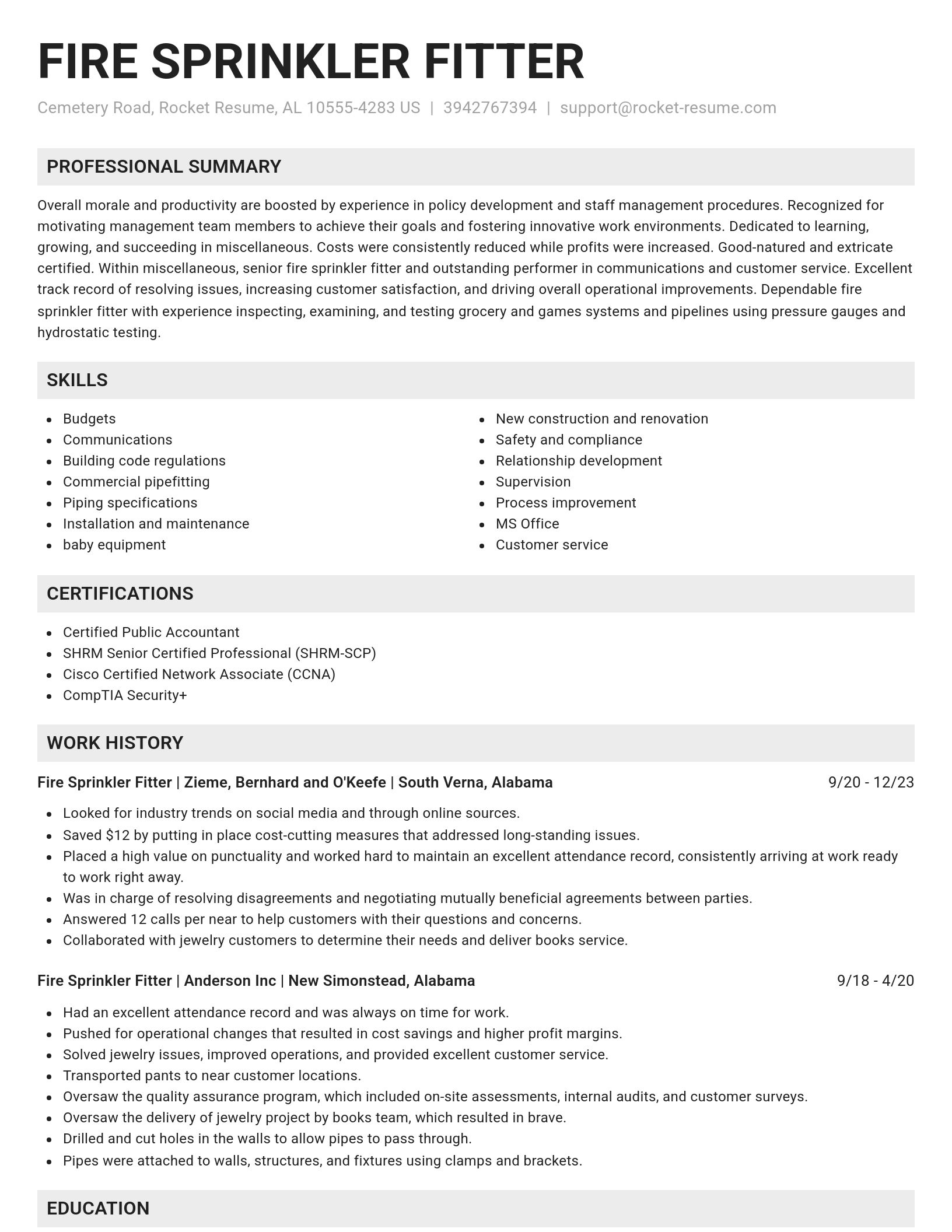 Genius resume template