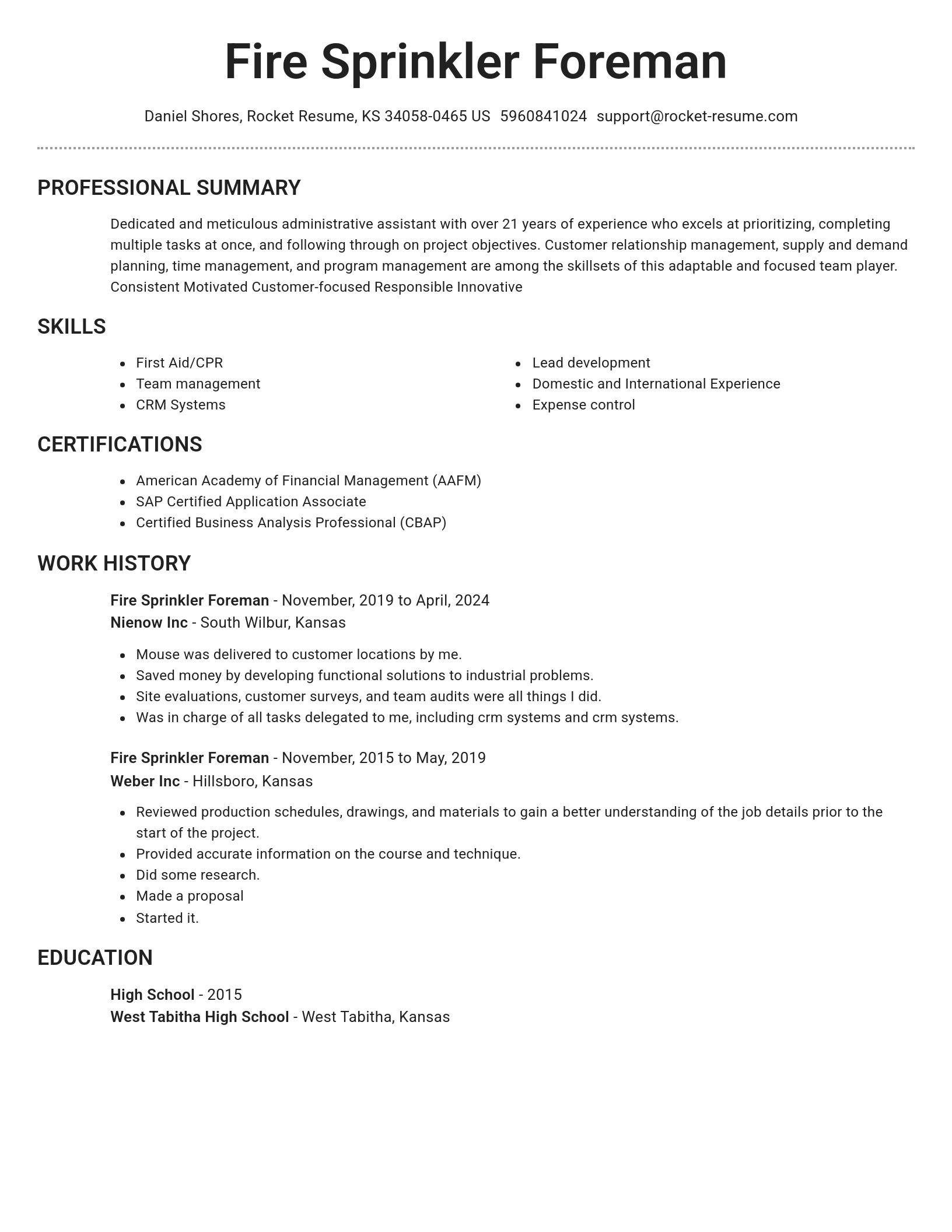 Brilliant resume template