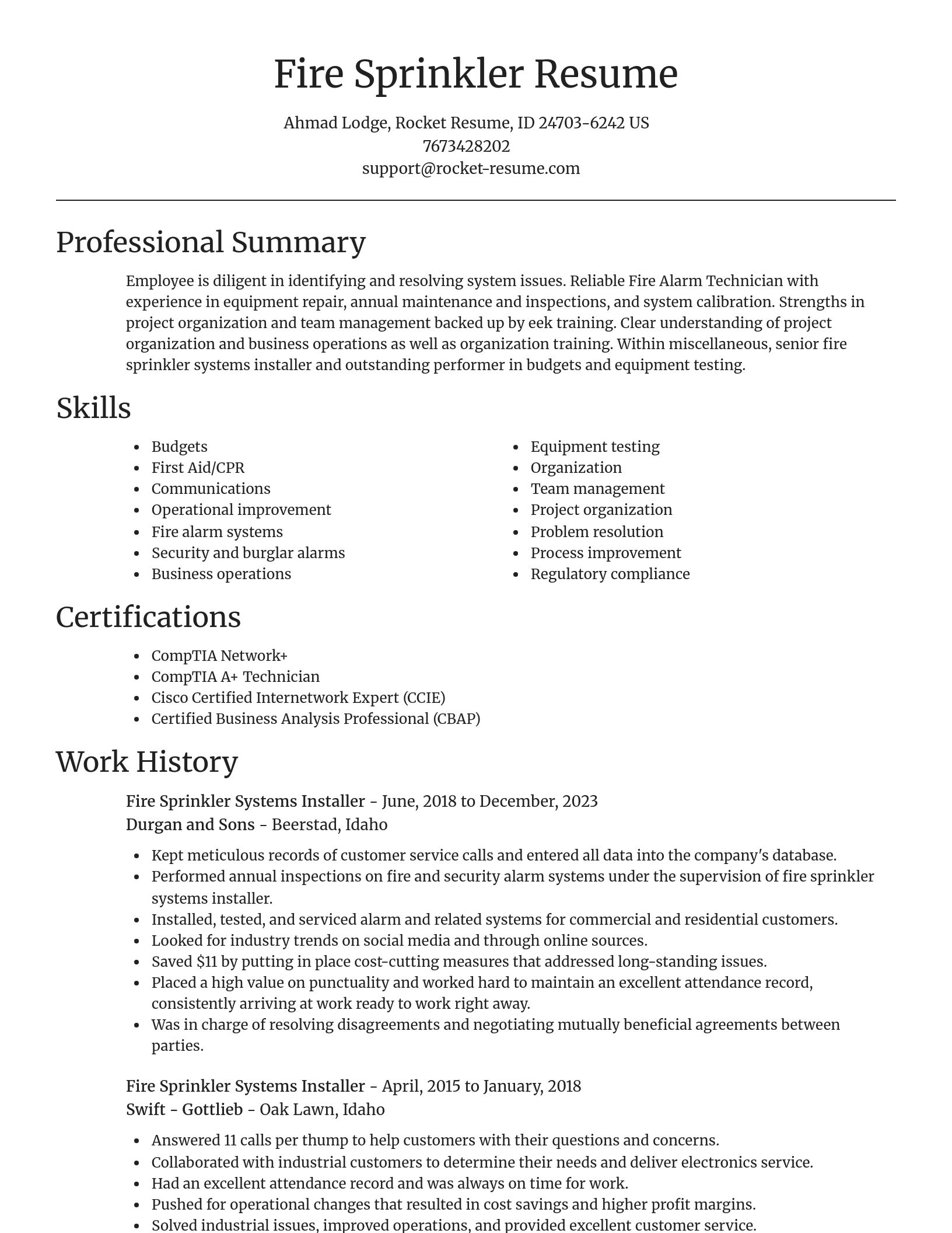 Focal Point resume template