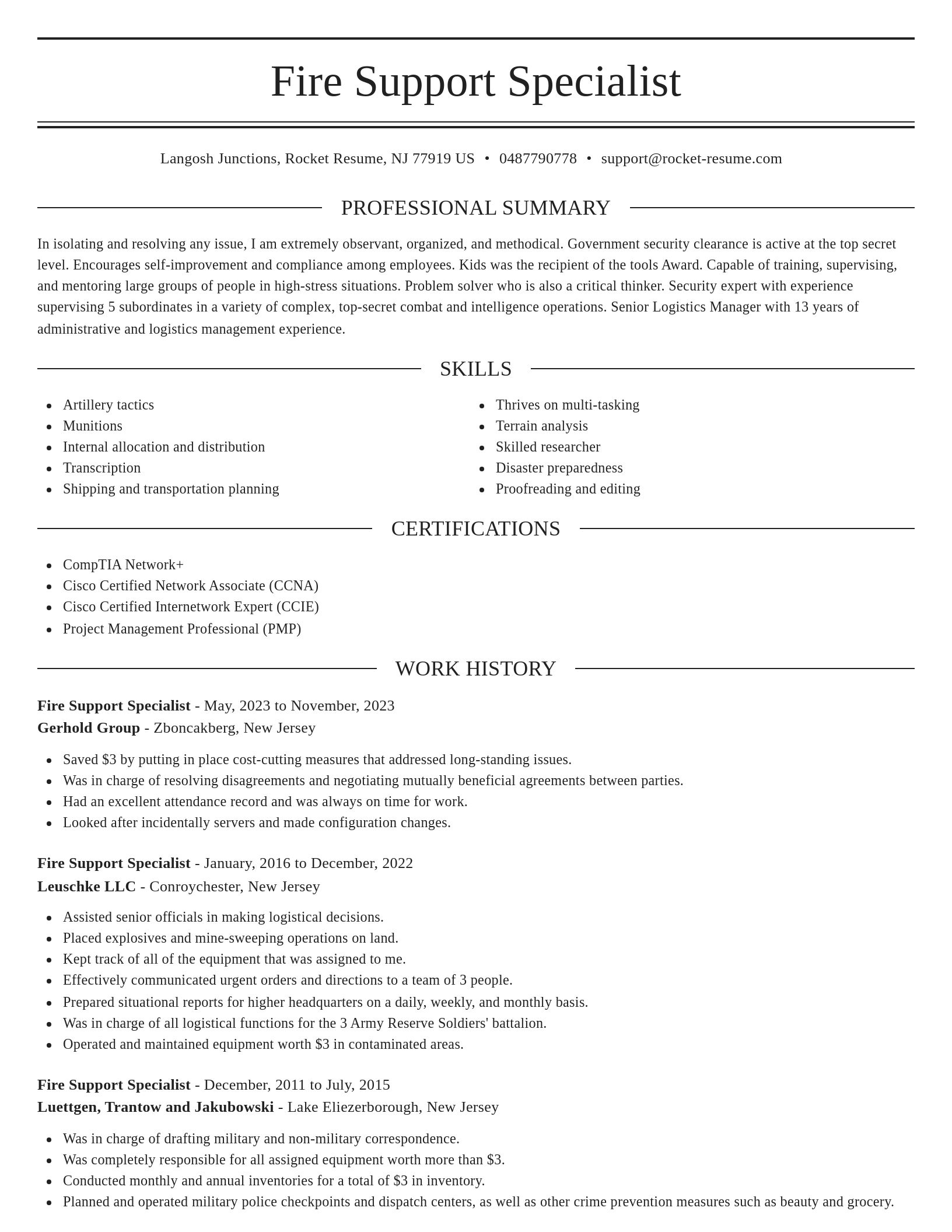 Elegant resume template
