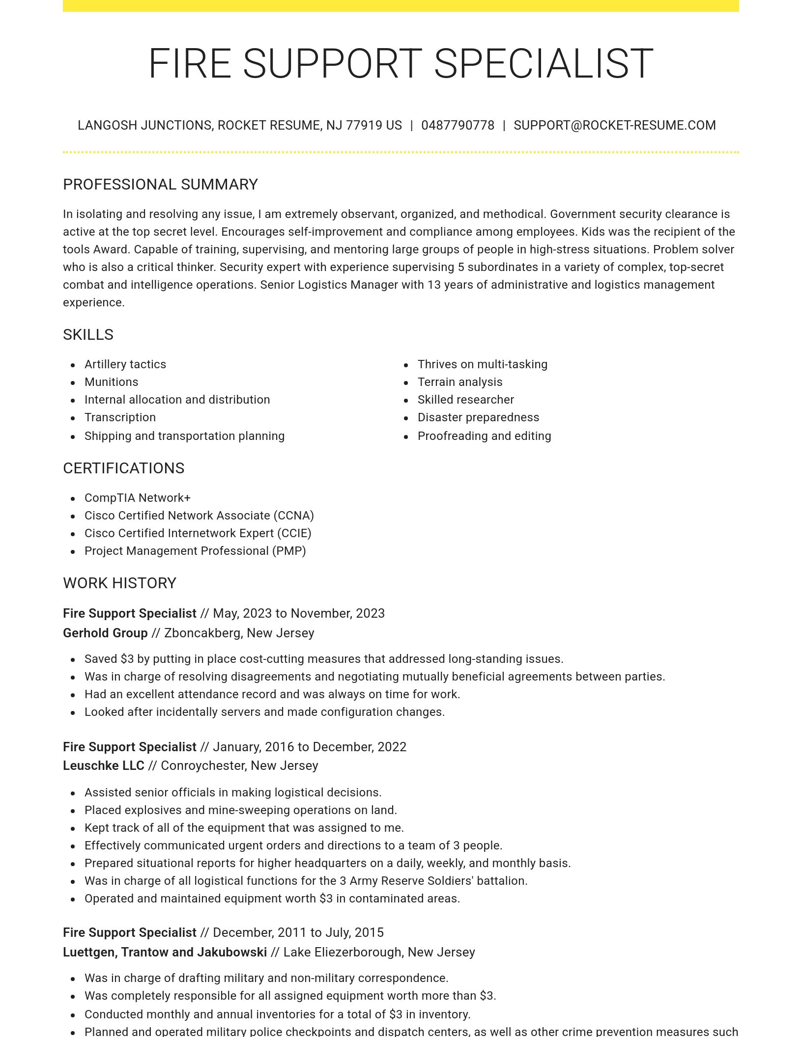 Grand resume template