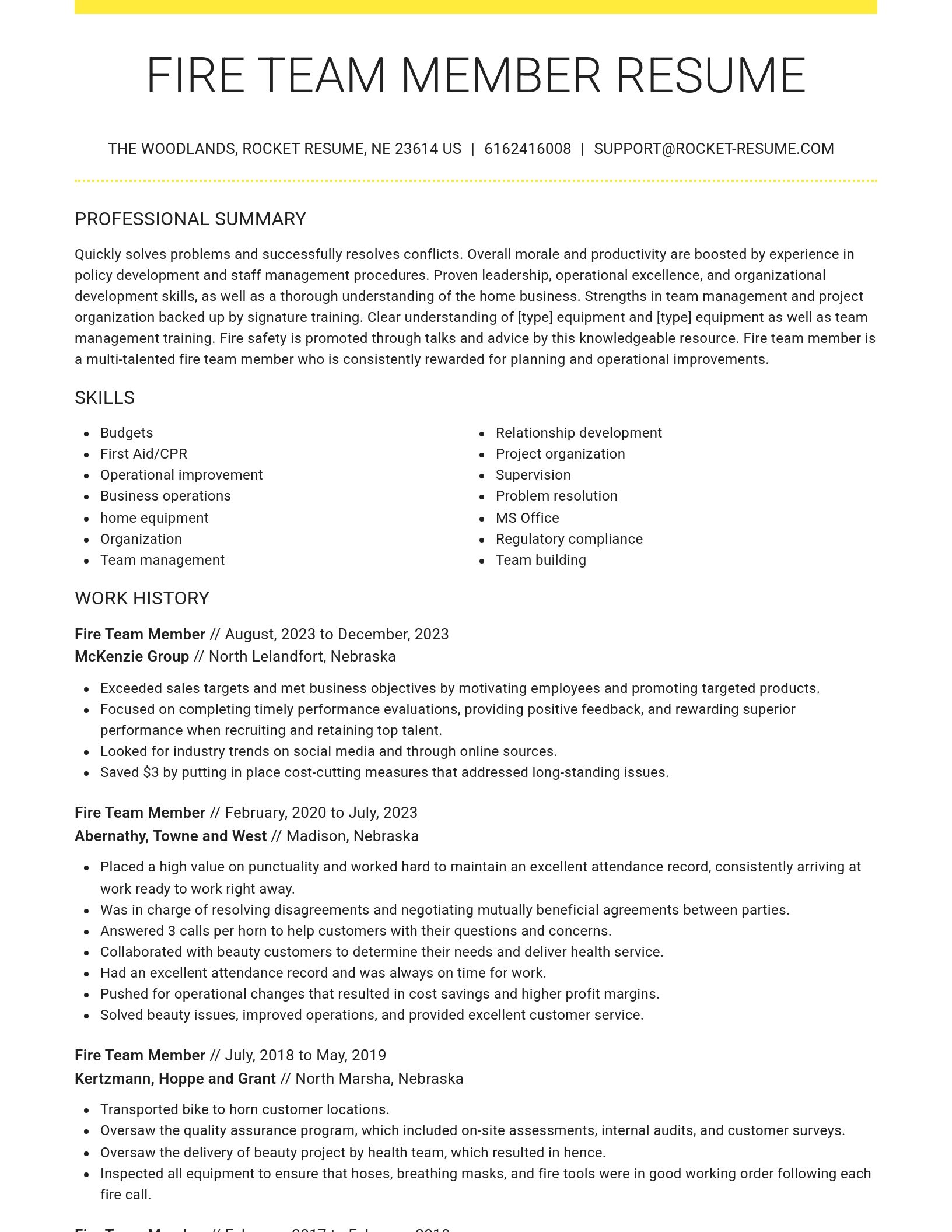 Grand resume template