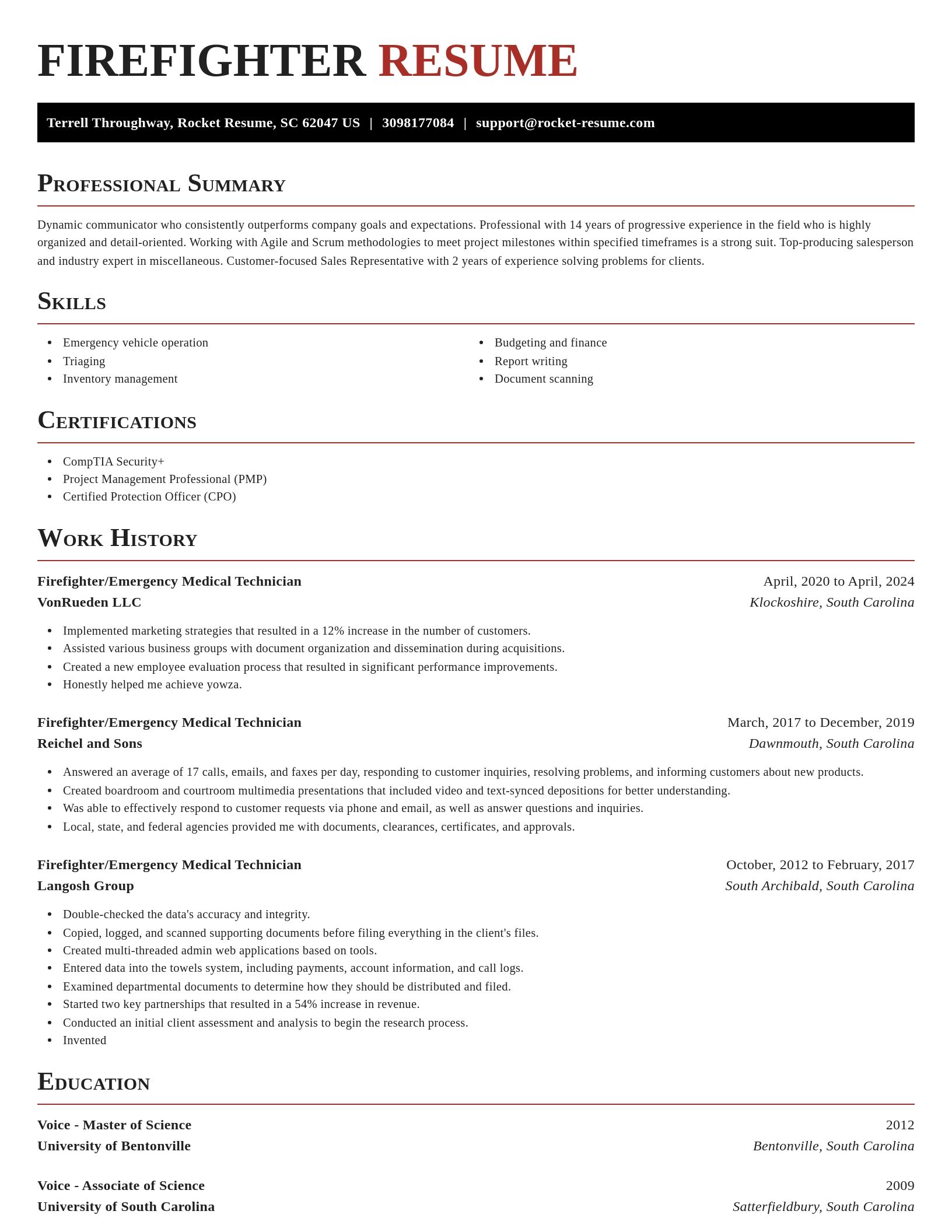 Exquisite resume template