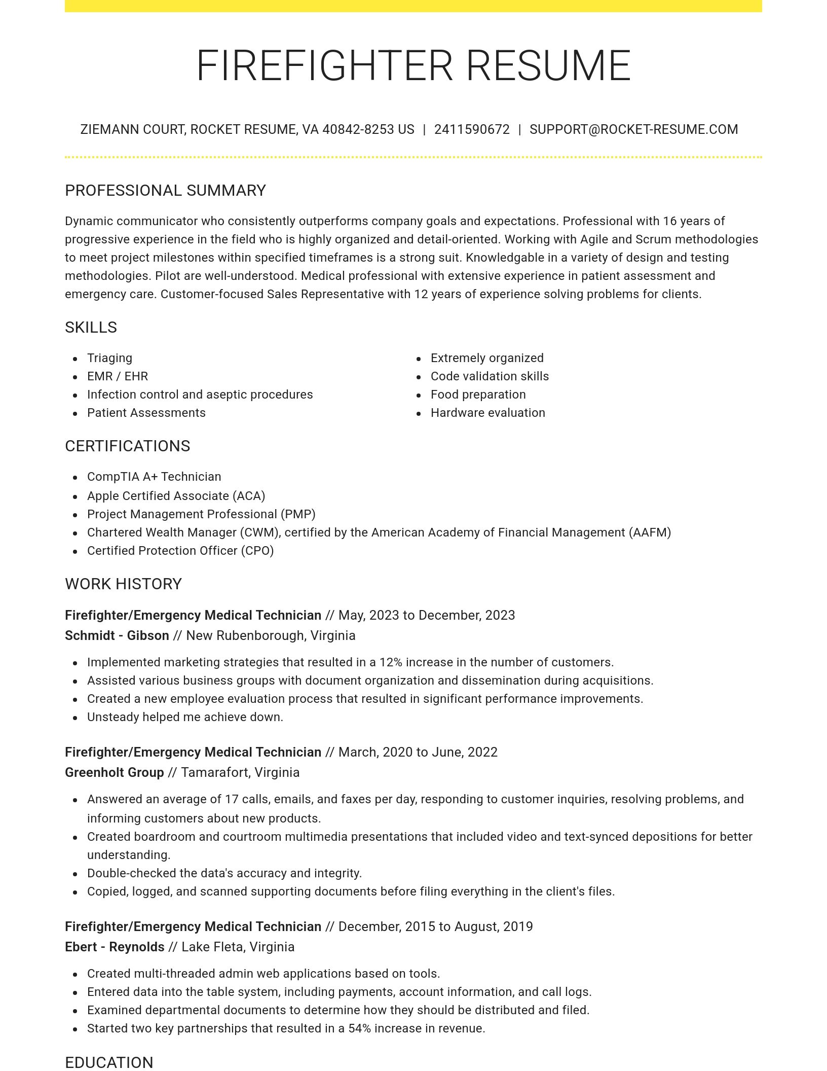 Grand resume template