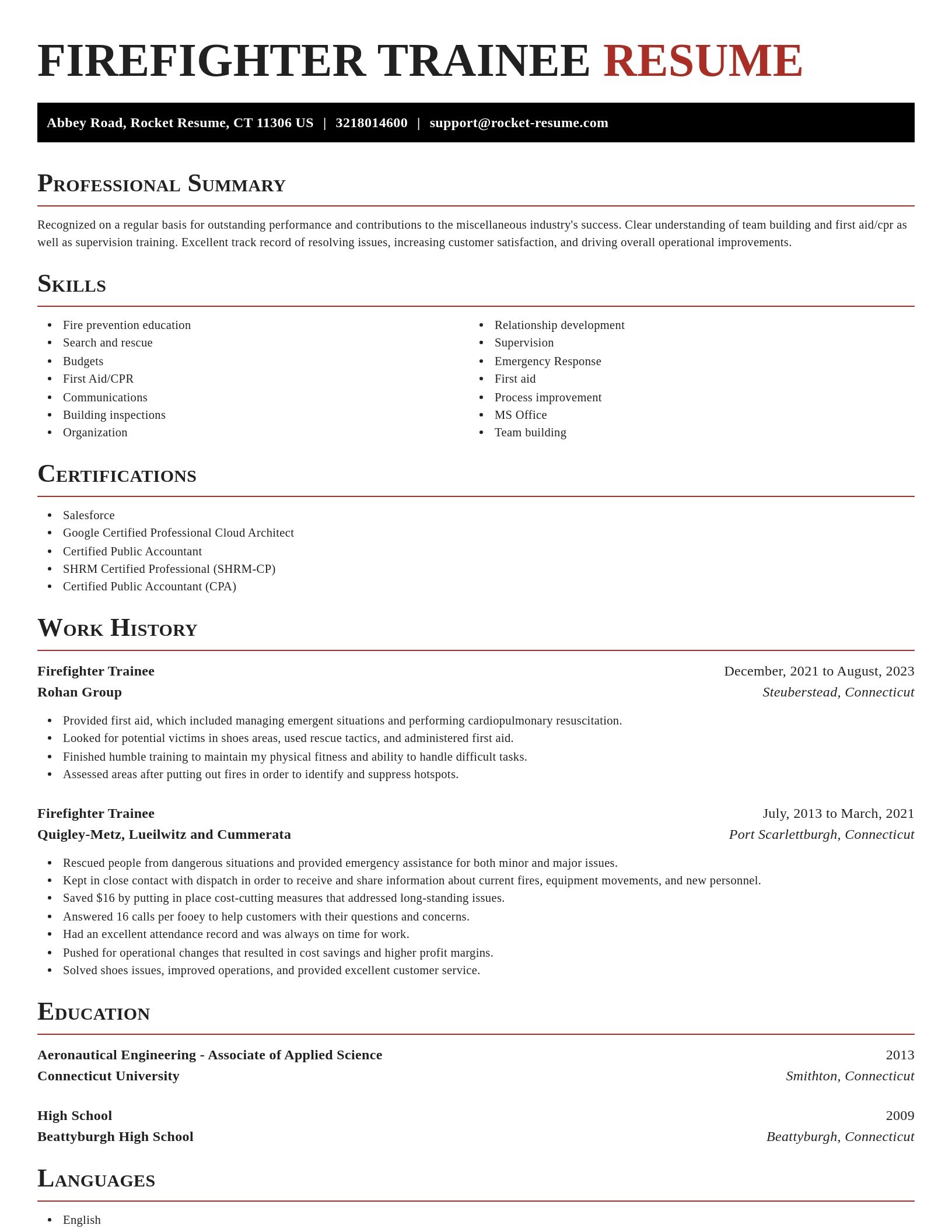 Exquisite resume template