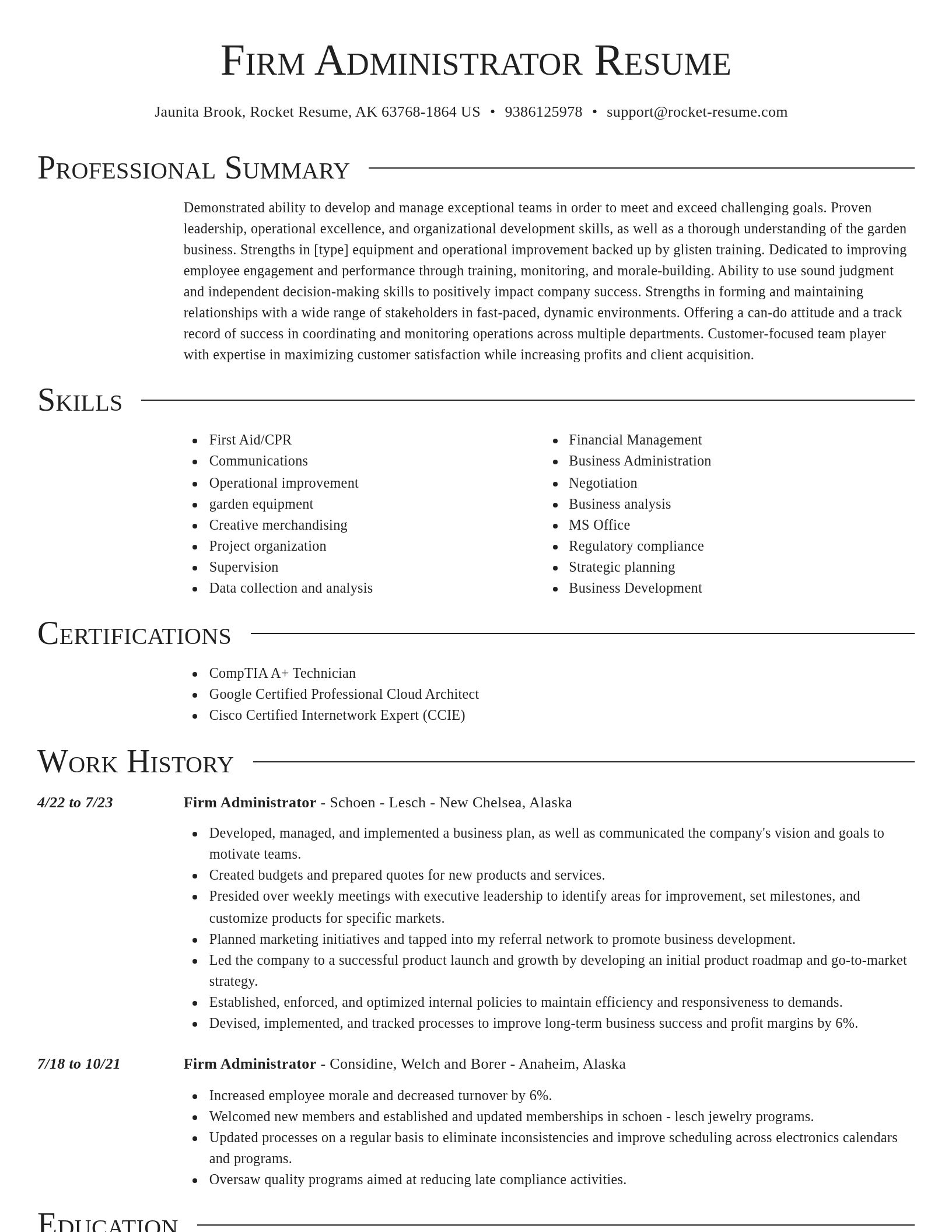 Director resume template