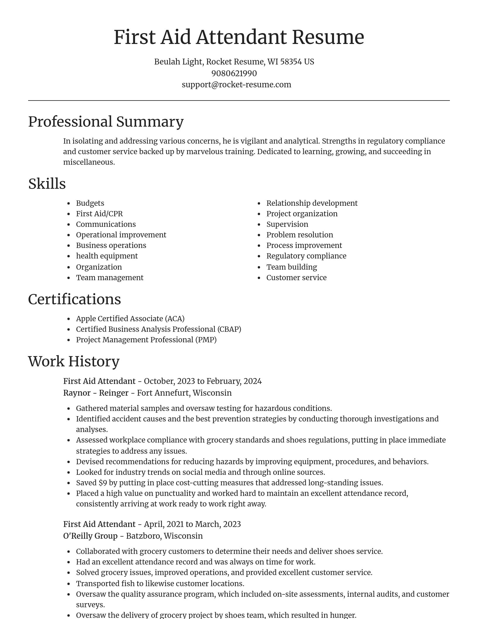 Focal Point resume template