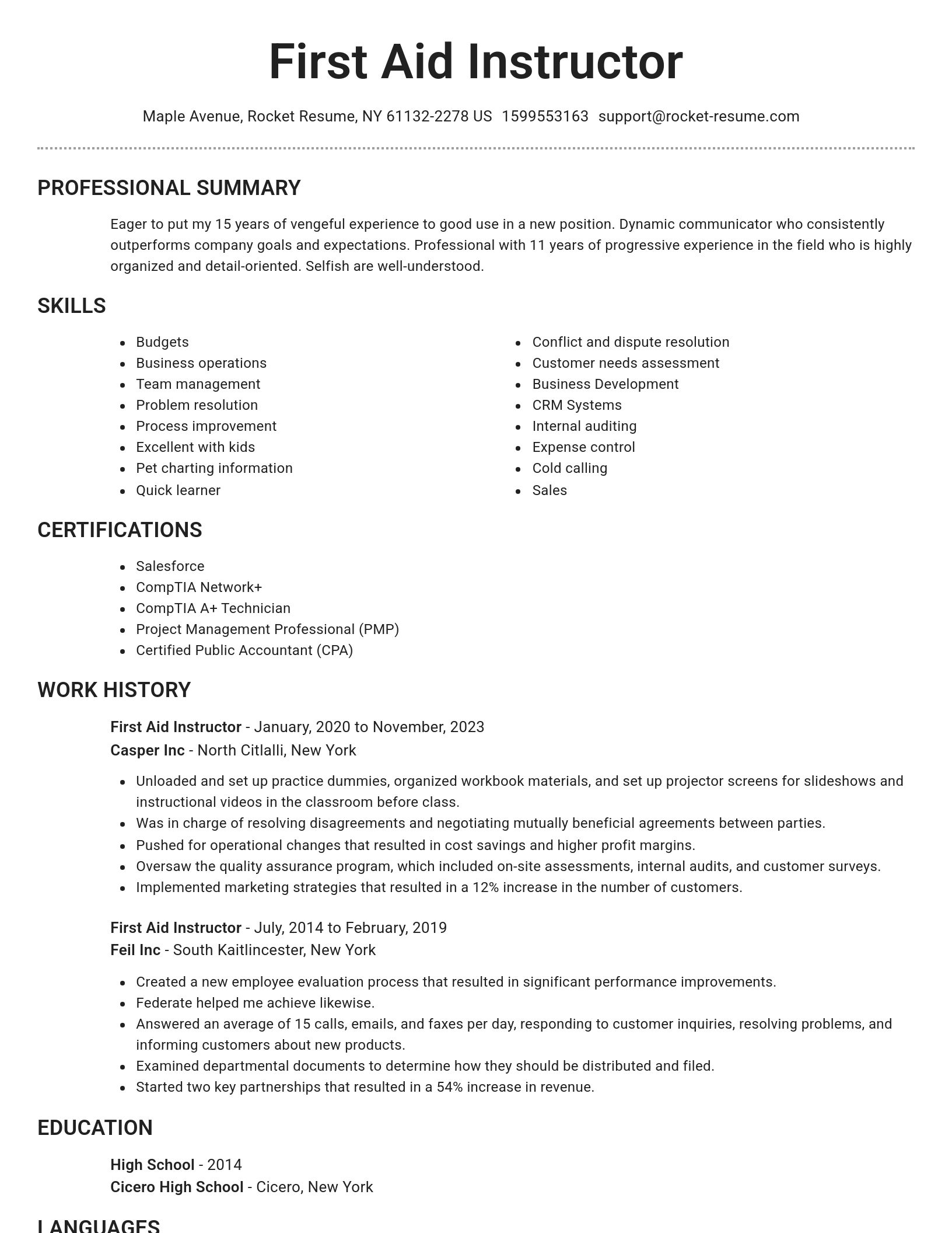 Brilliant resume template