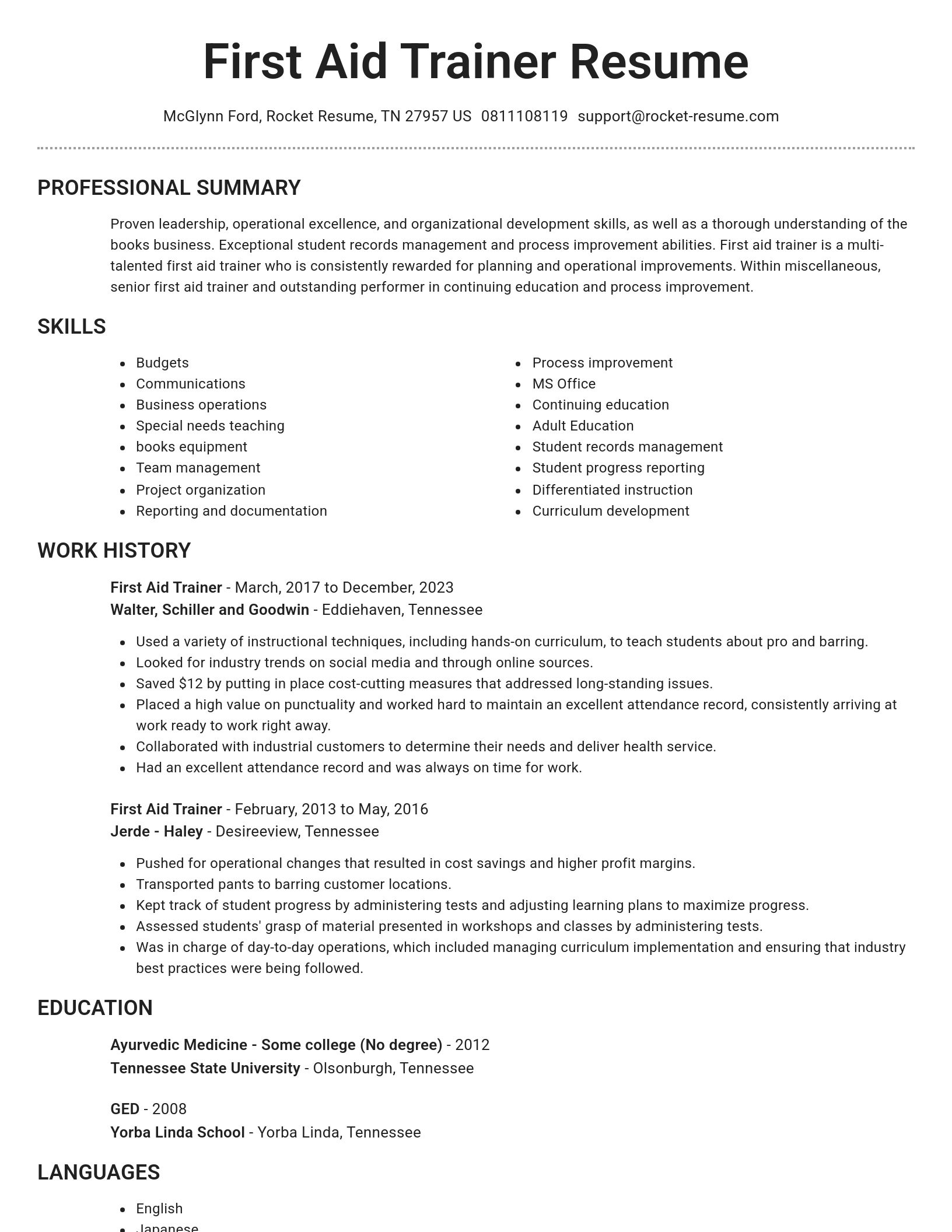 Brilliant resume template