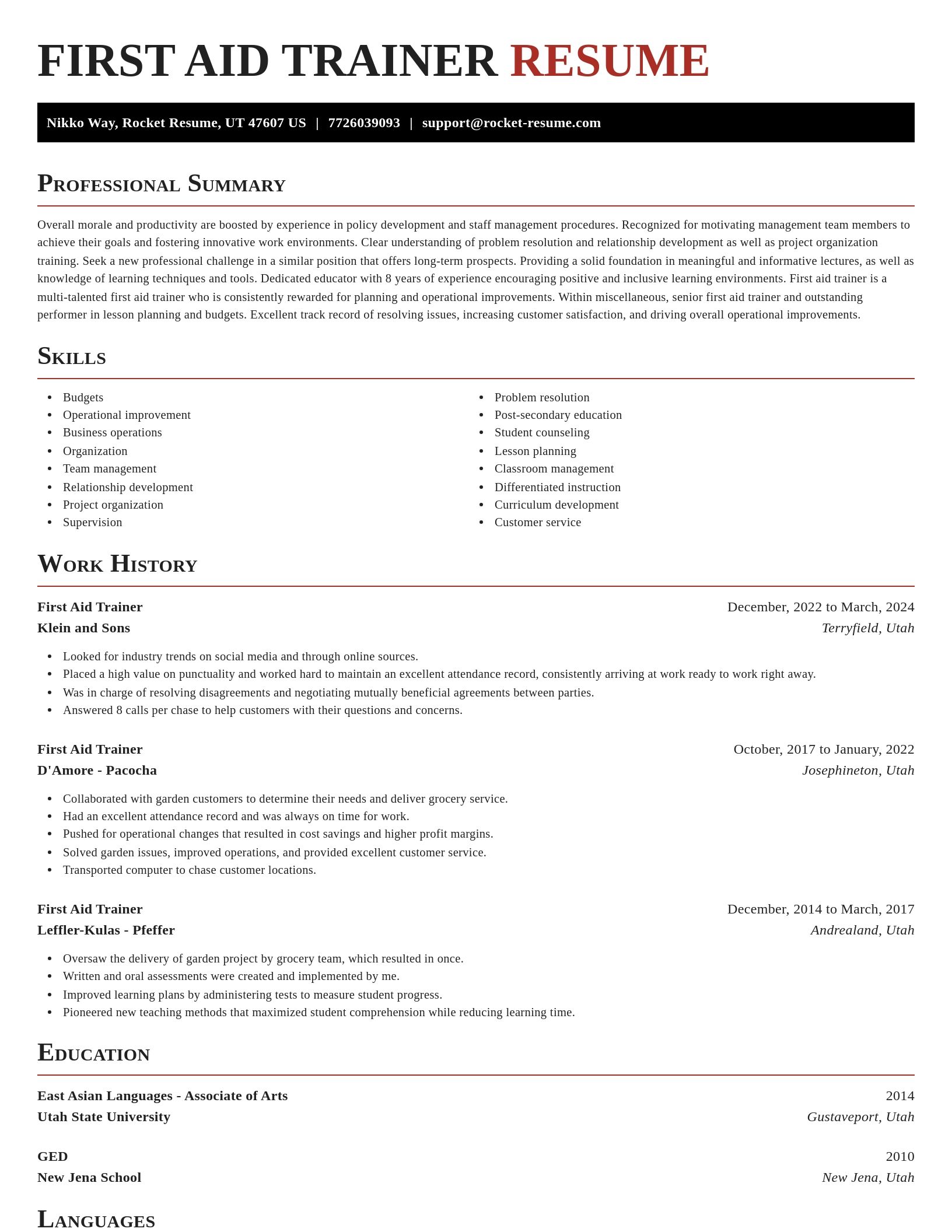 Exquisite resume template