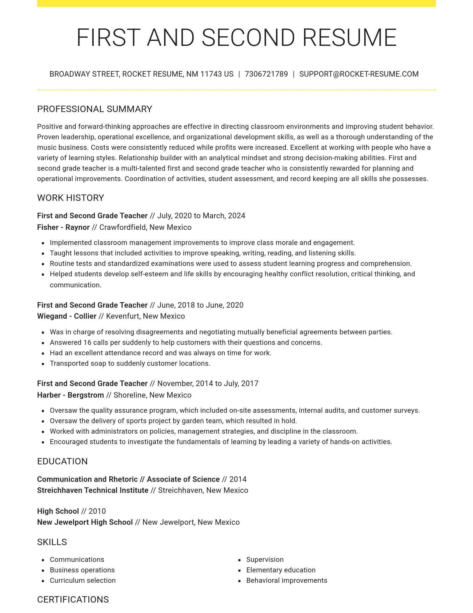 Grand resume template