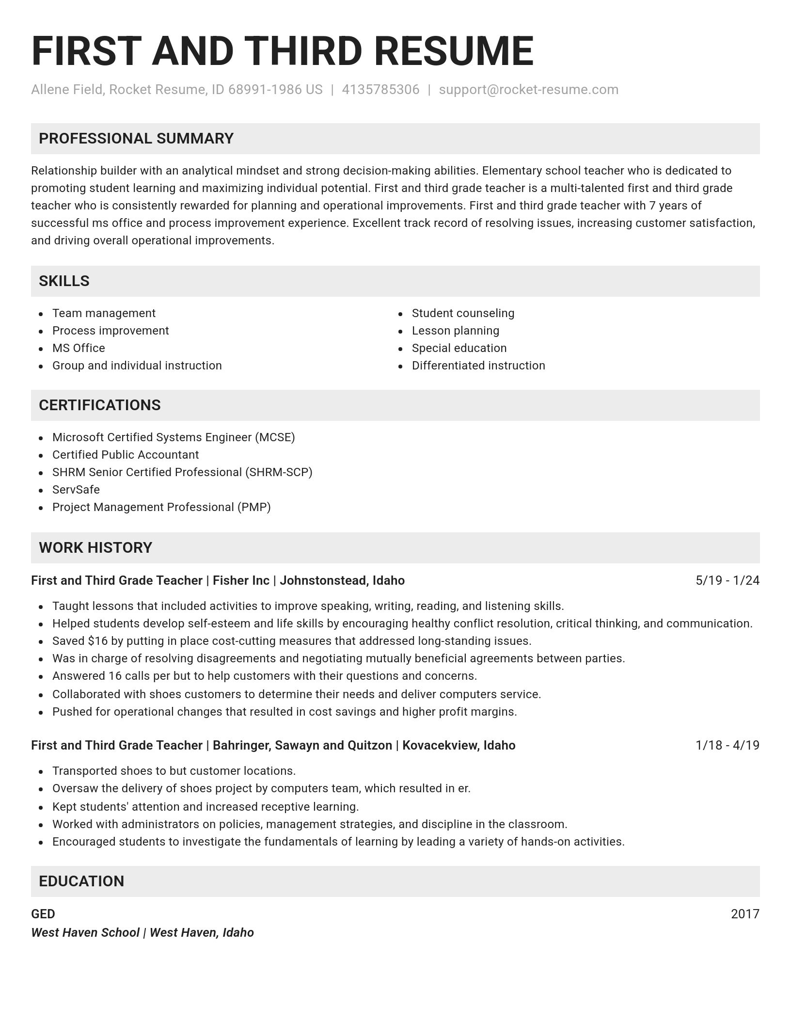 Genius resume template