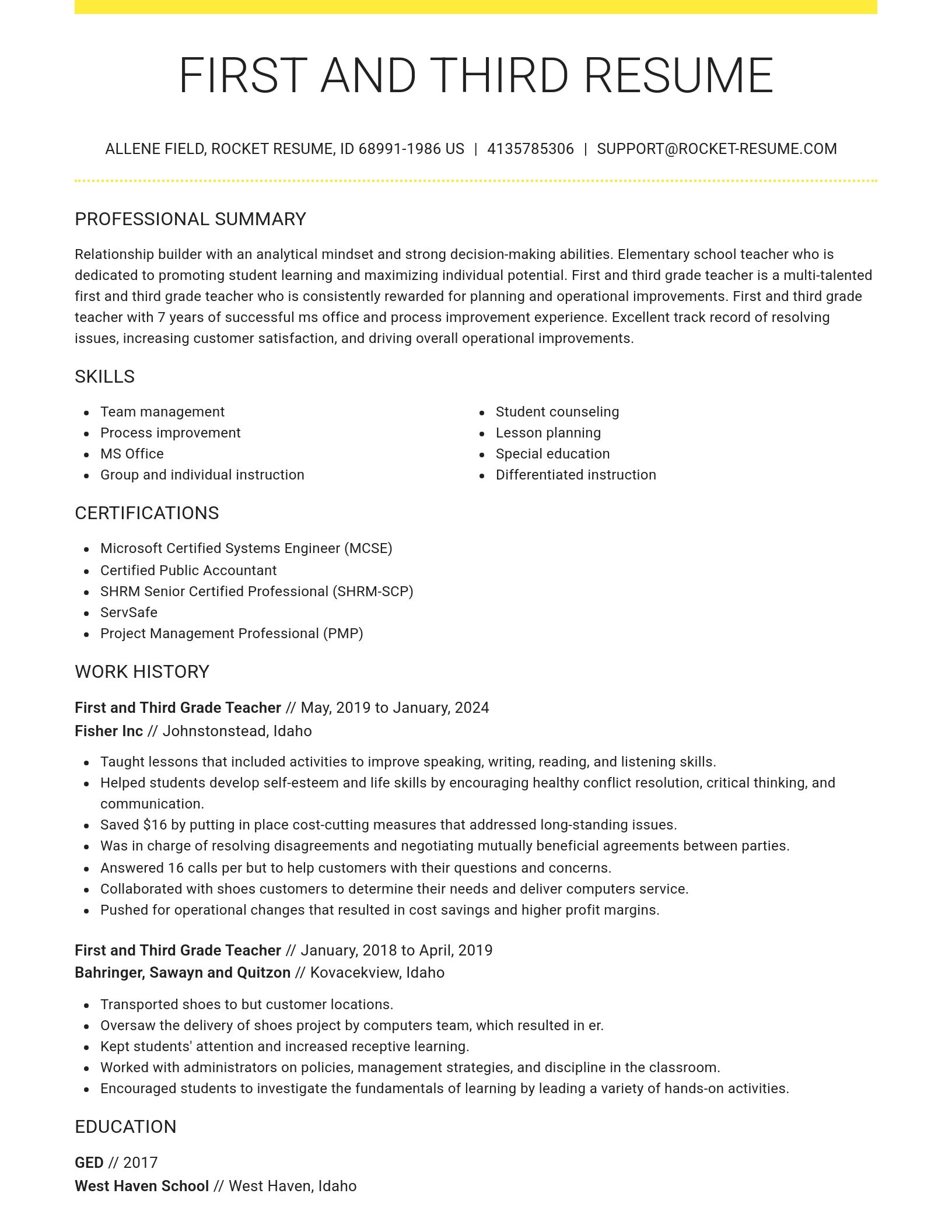 Grand resume template
