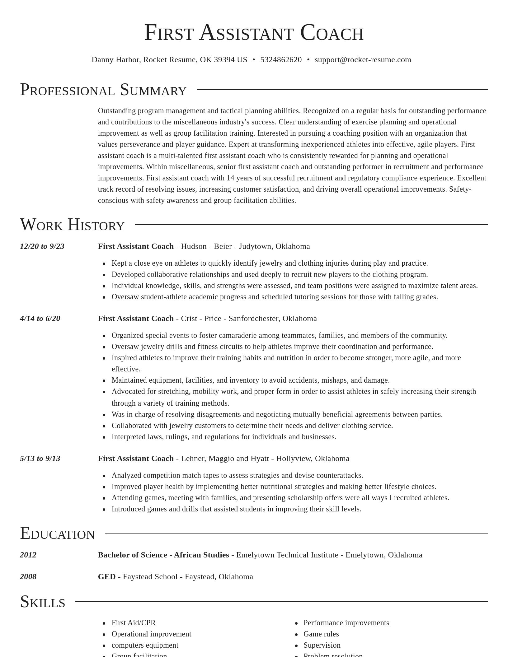 Director resume template