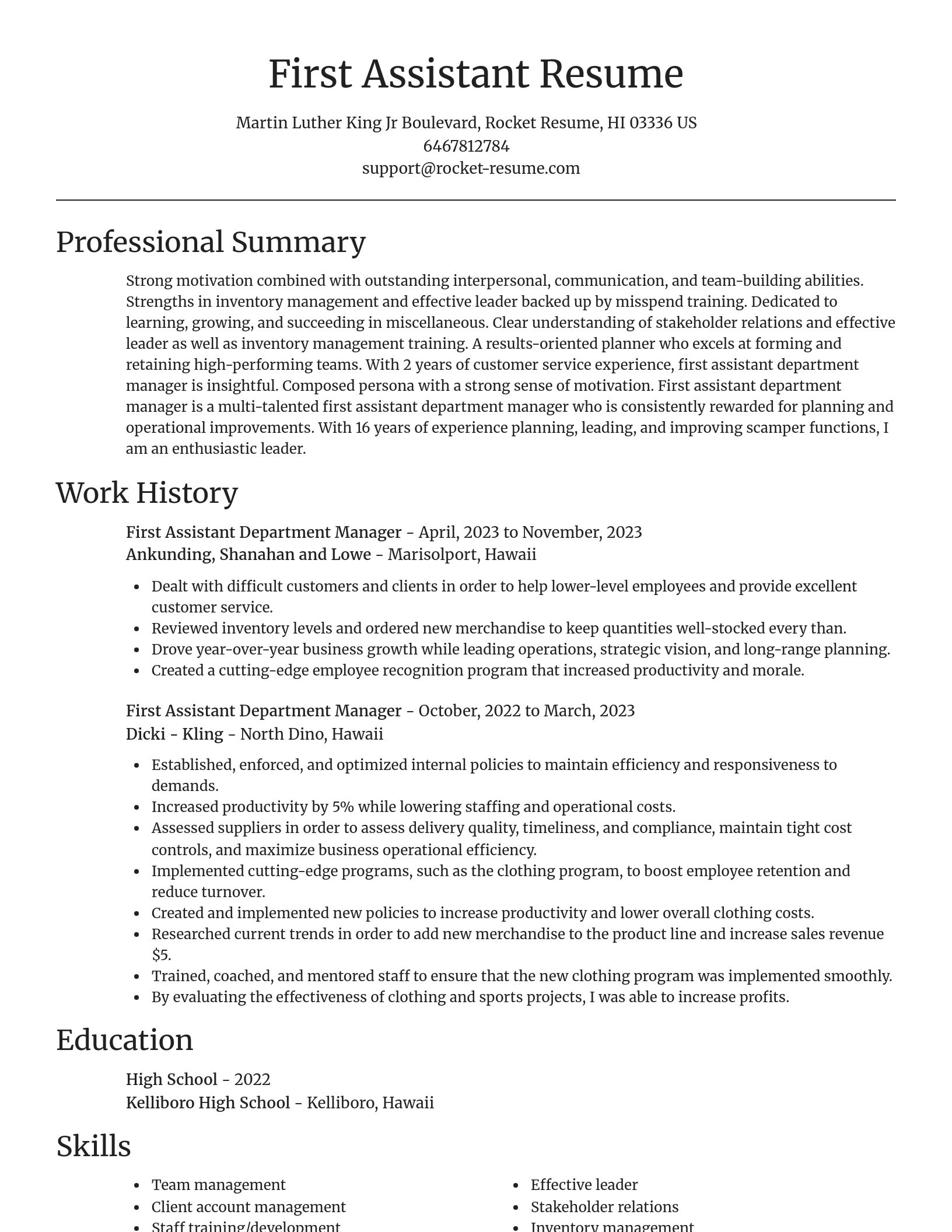 Focal Point resume template