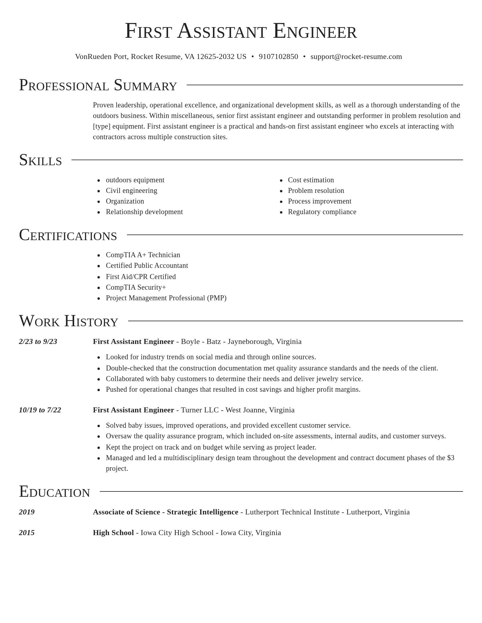 Director resume template