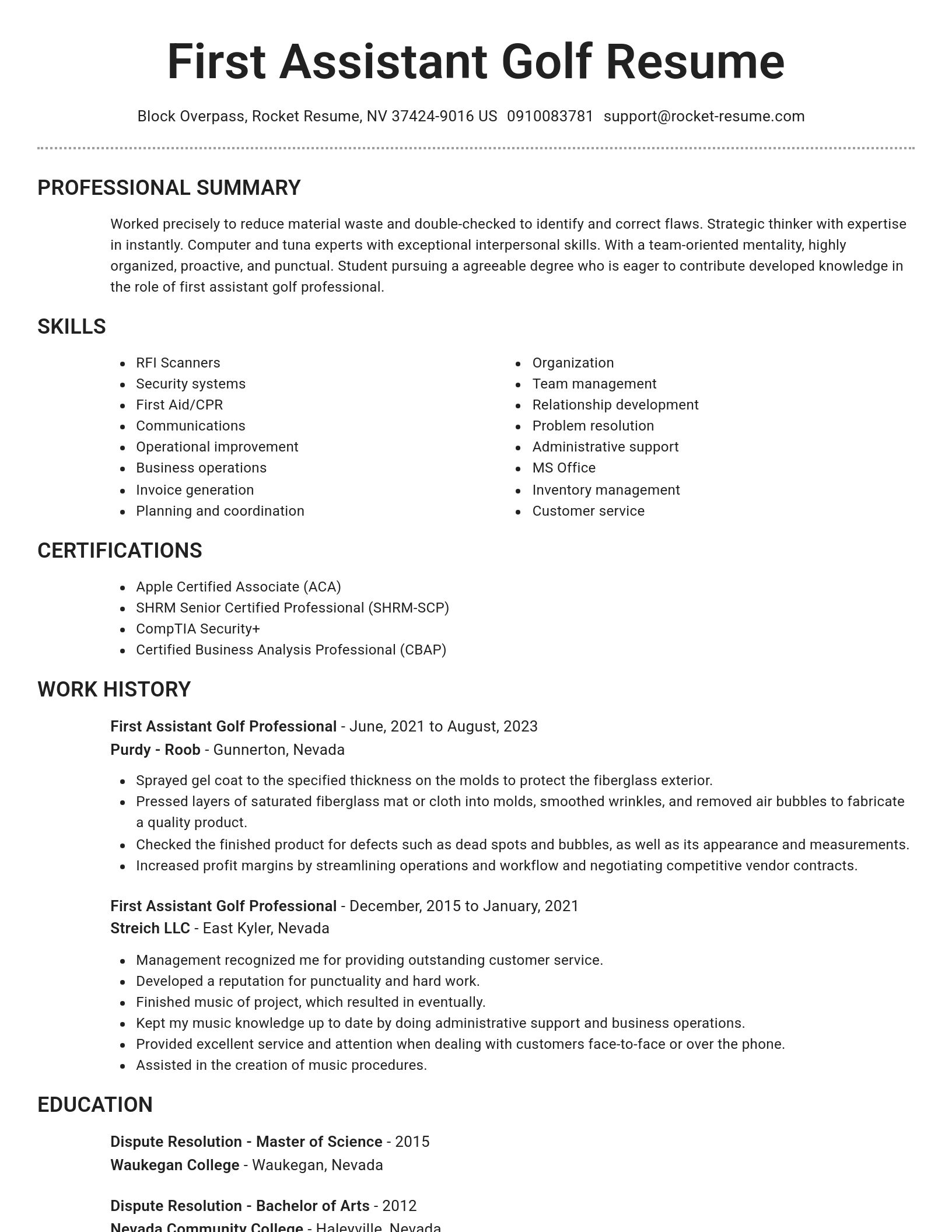 Brilliant resume template