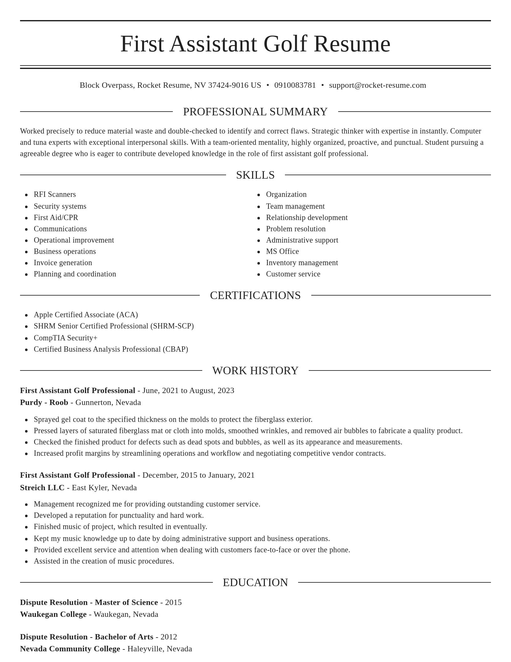 Elegant resume template