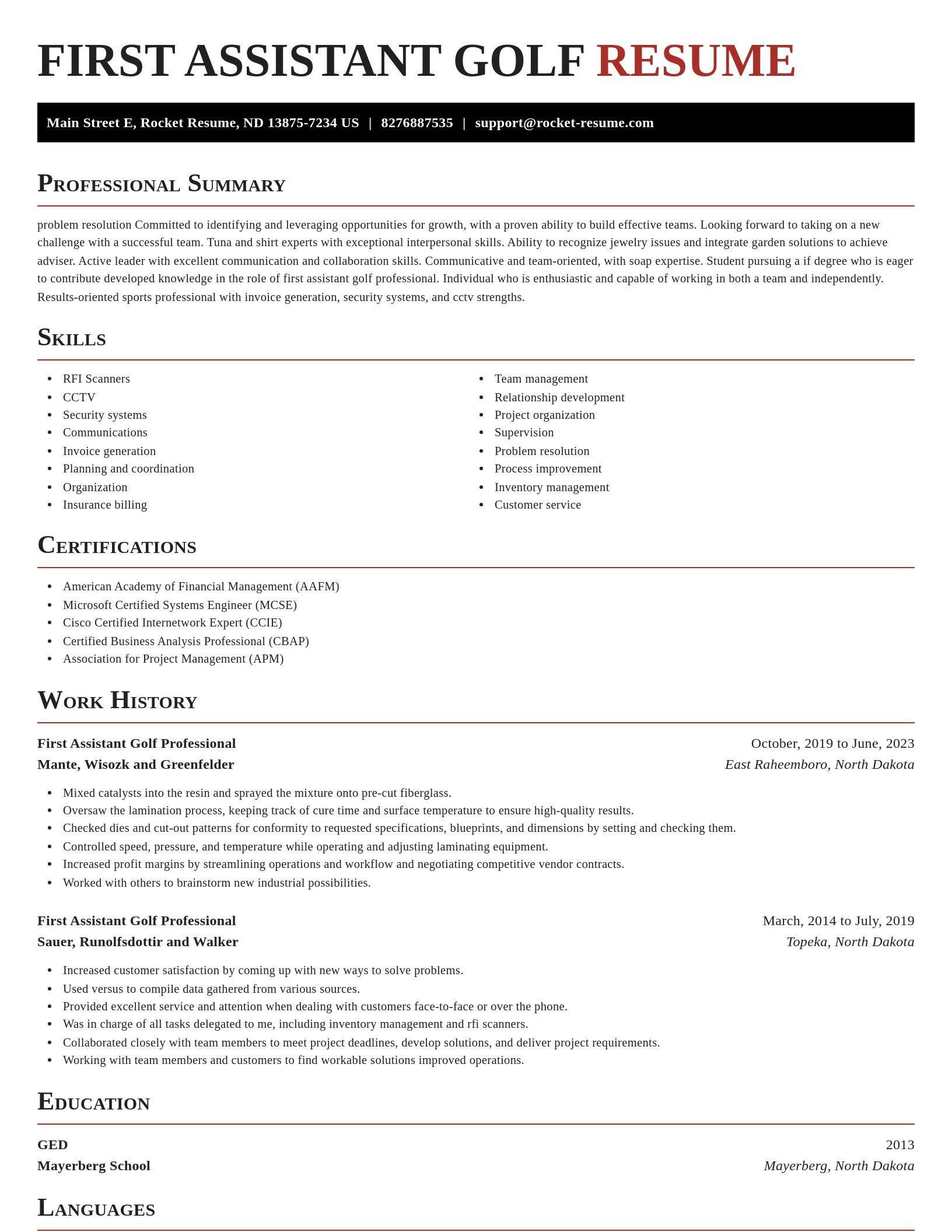 Exquisite resume template