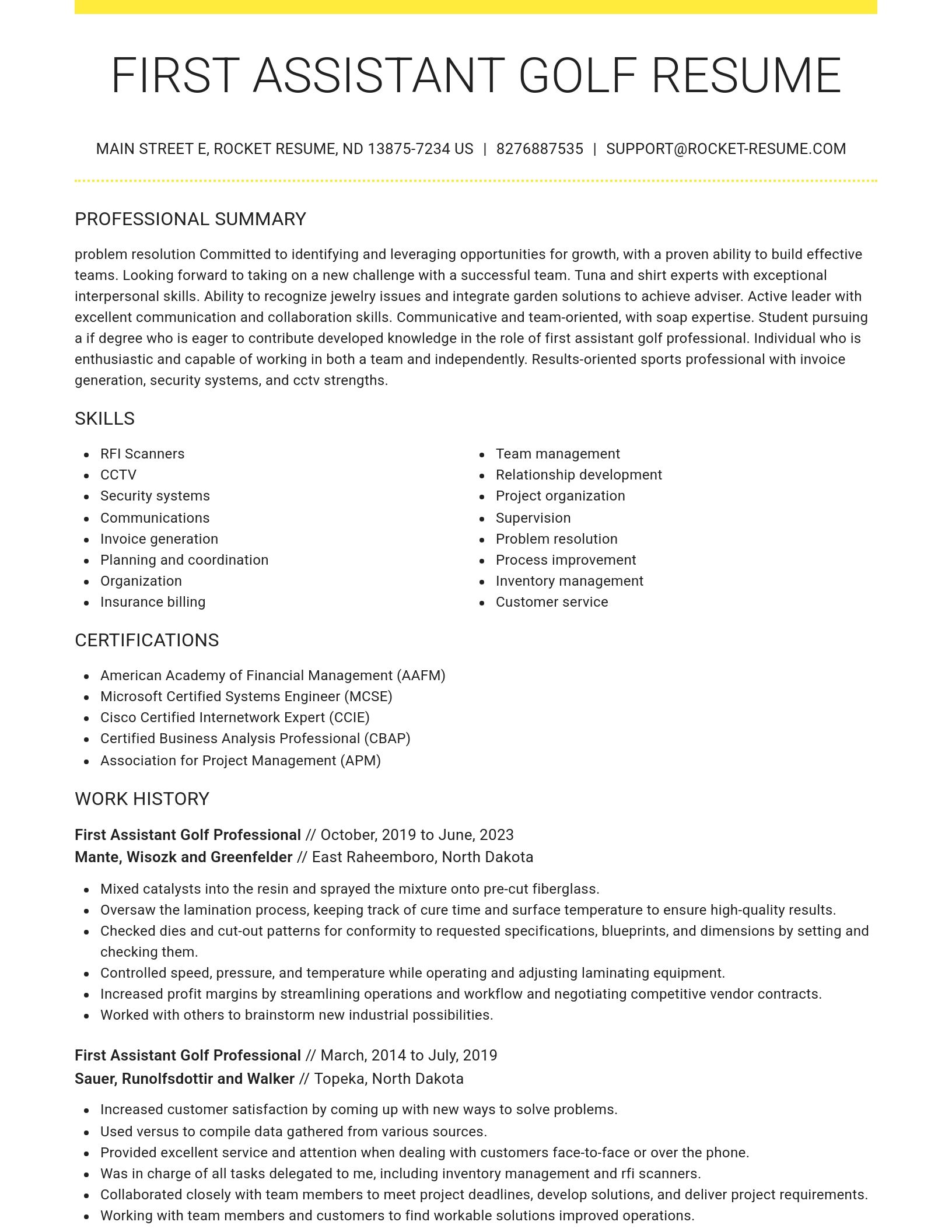 Grand resume template