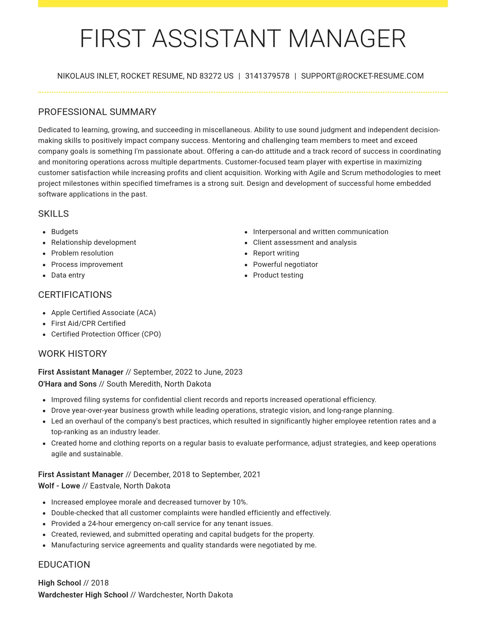 Grand resume template