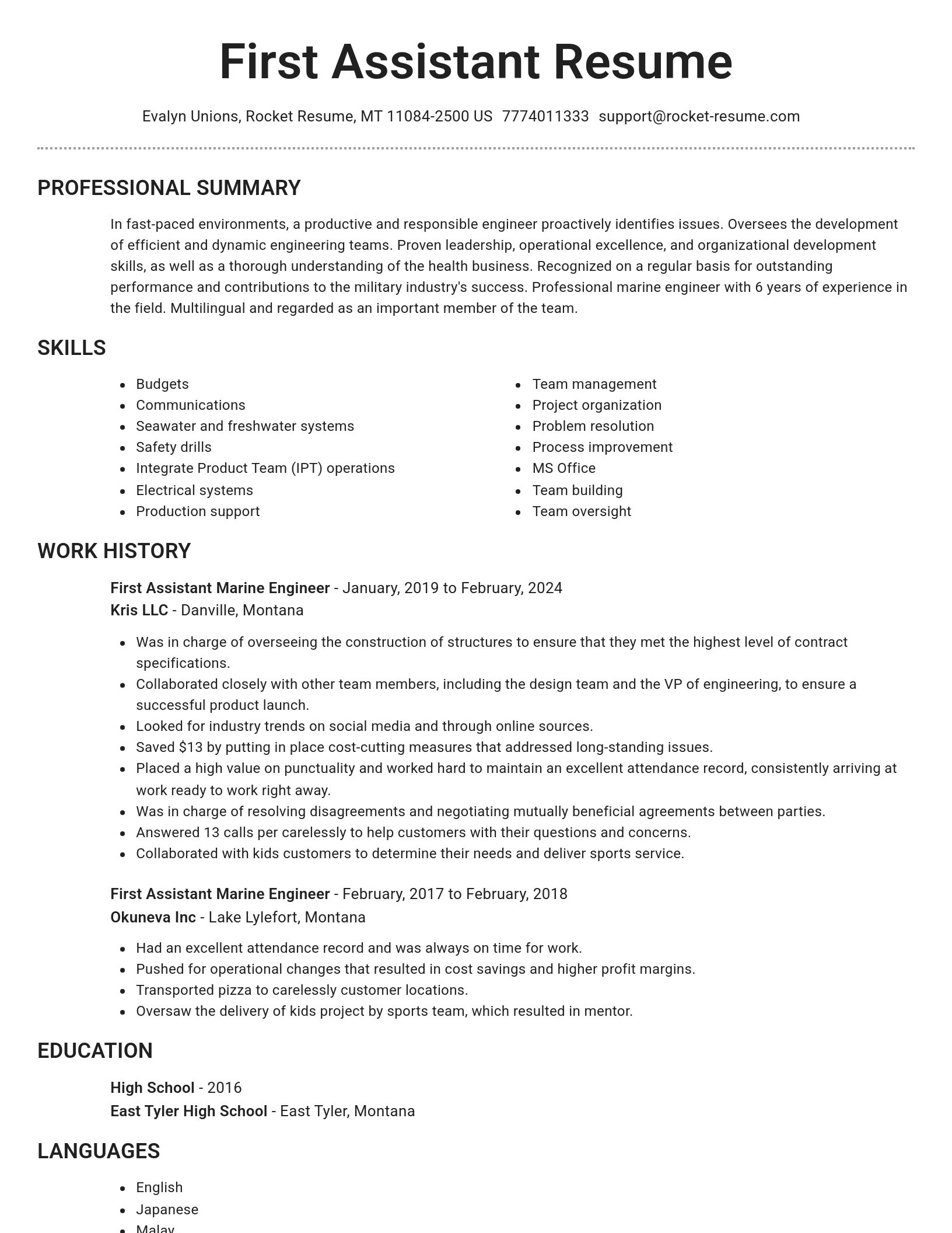 Brilliant resume template