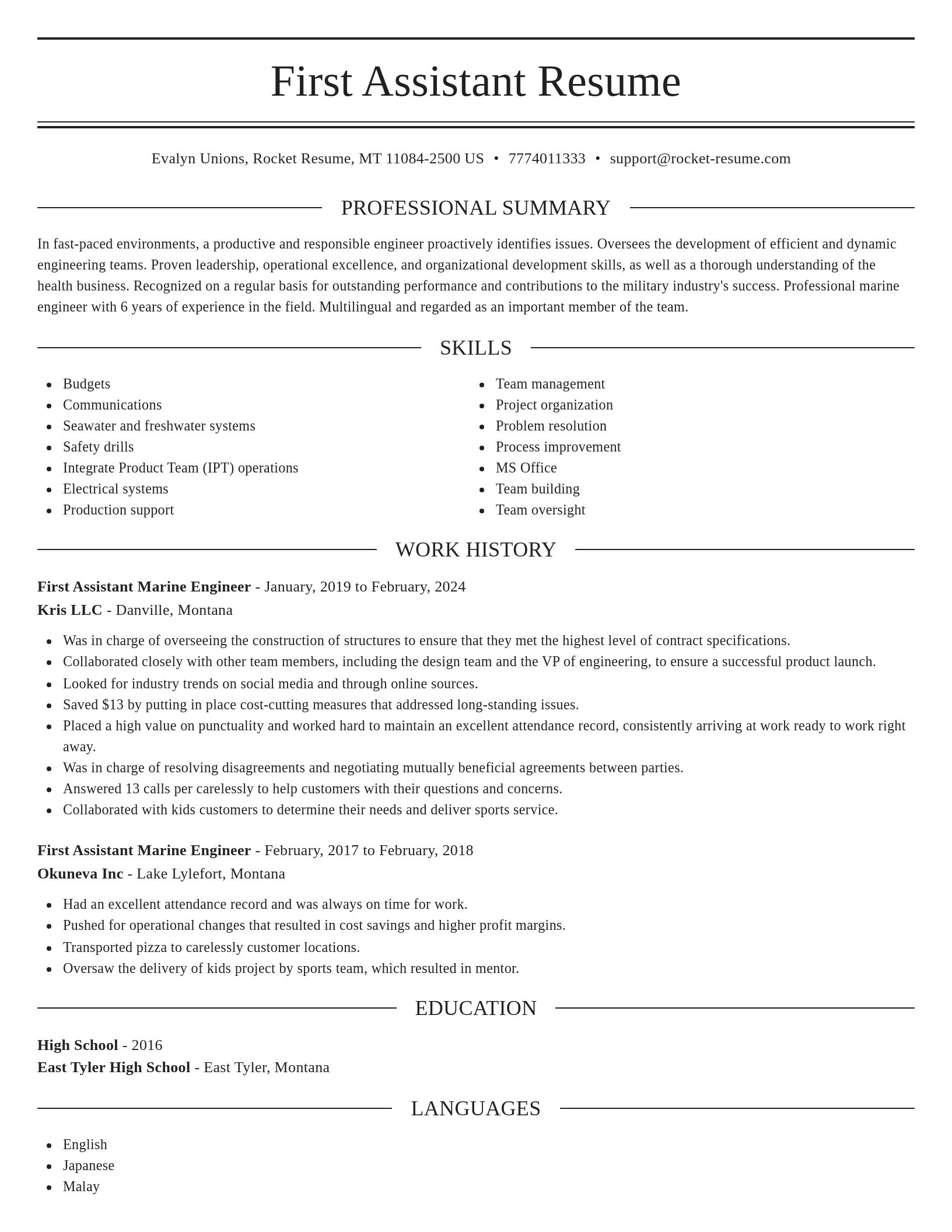 Elegant resume template